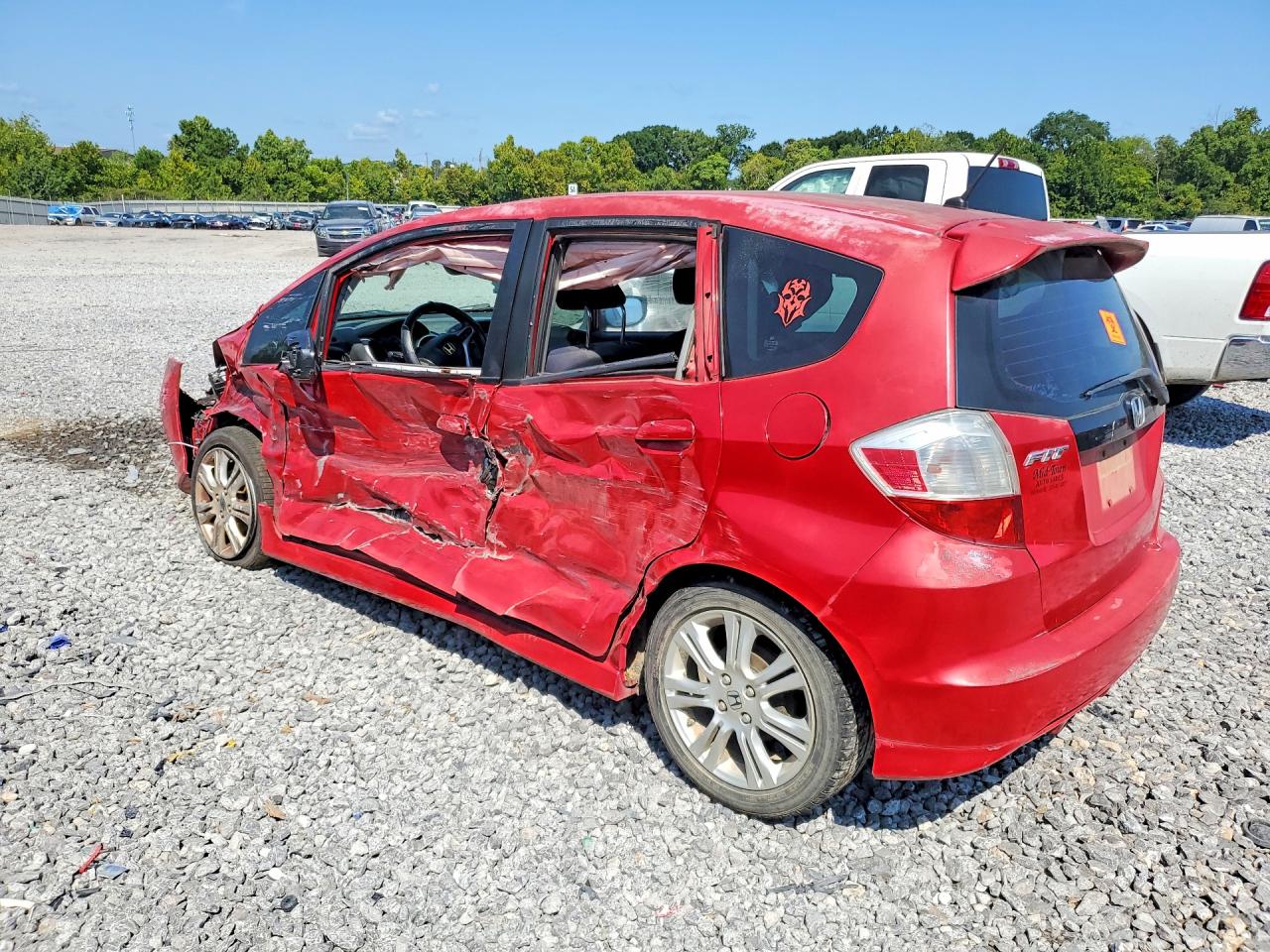 2009 Honda Fit Sport Red vin: JHMGE88699S004846