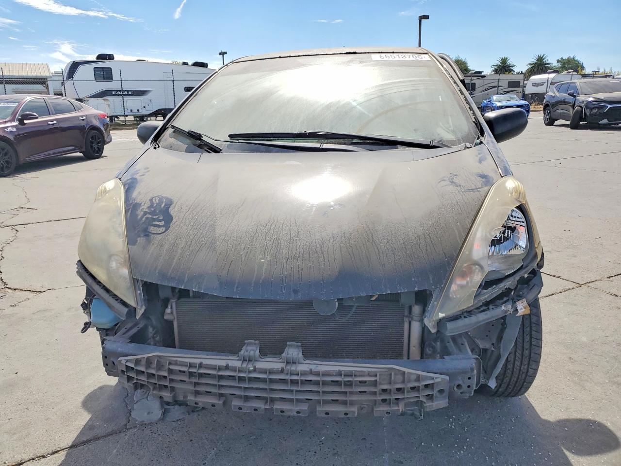 2010 Honda Fit Gray vin: JHMGE8G20AS010053