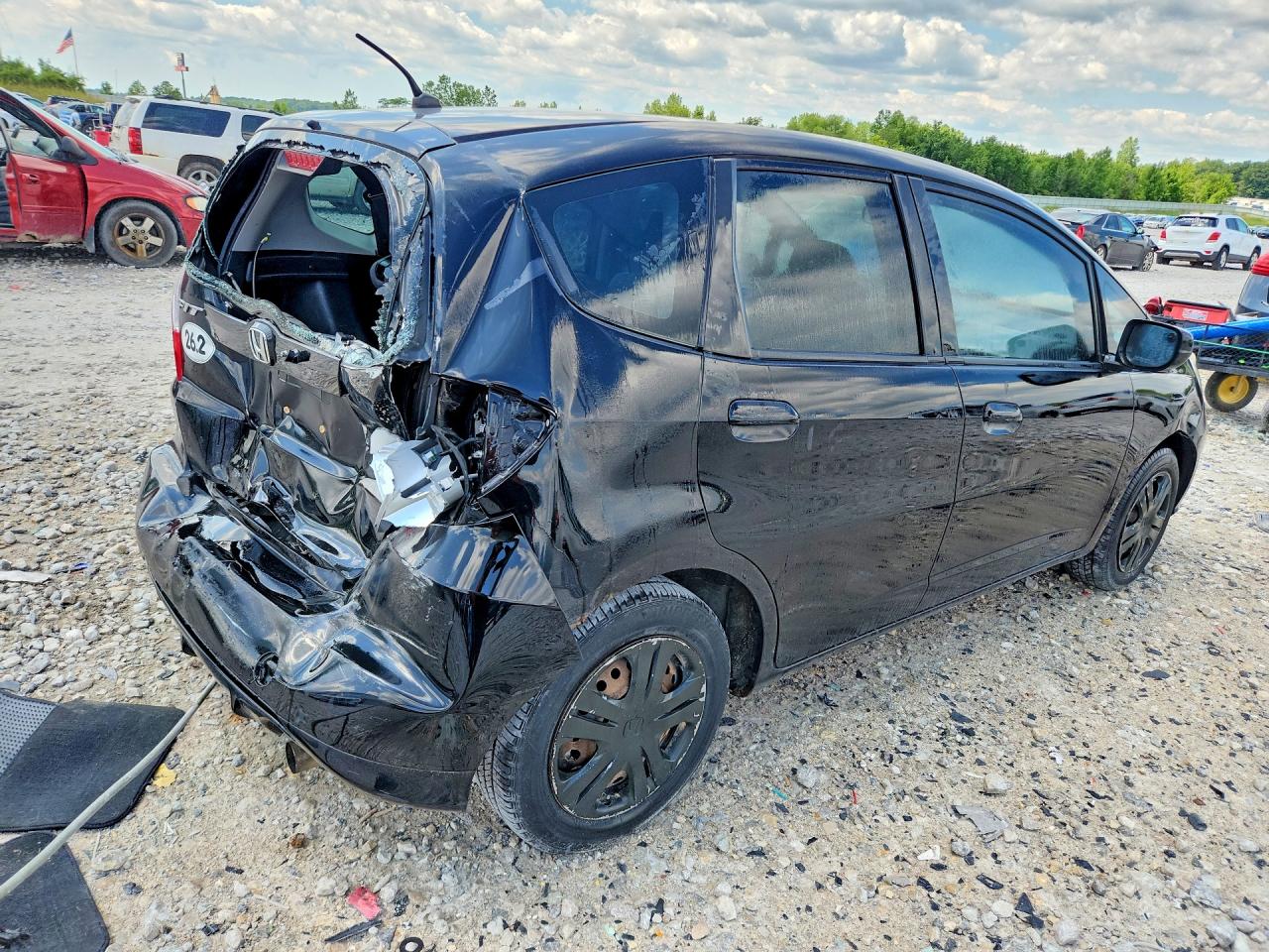 2010 Honda Fit Черный vin: JHMGE8G20AS013213