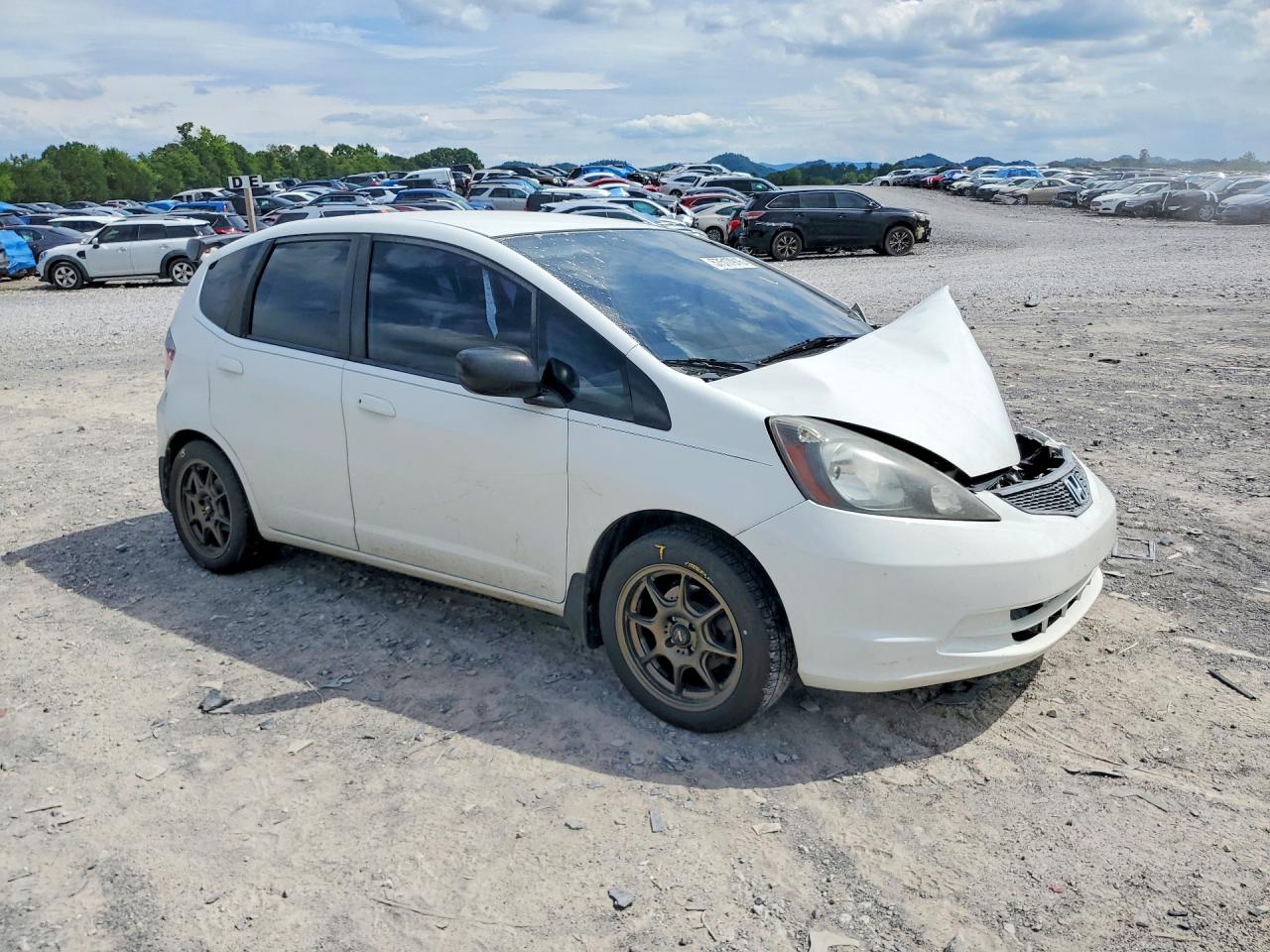 2010 Honda Fit White vin: JHMGE8G29AS000041