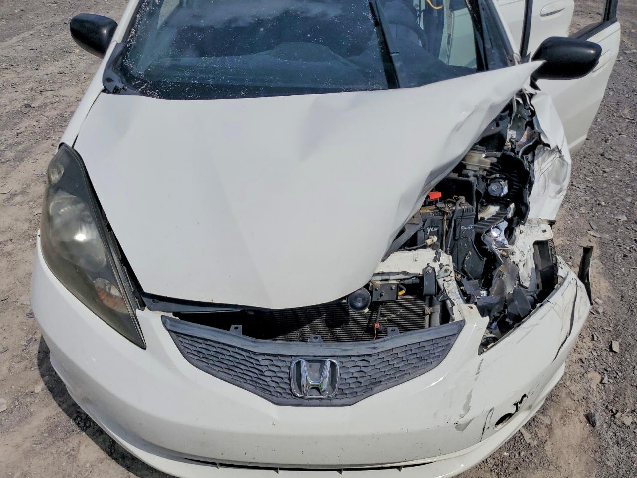 2010 Honda Fit White vin: JHMGE8G29AS000041