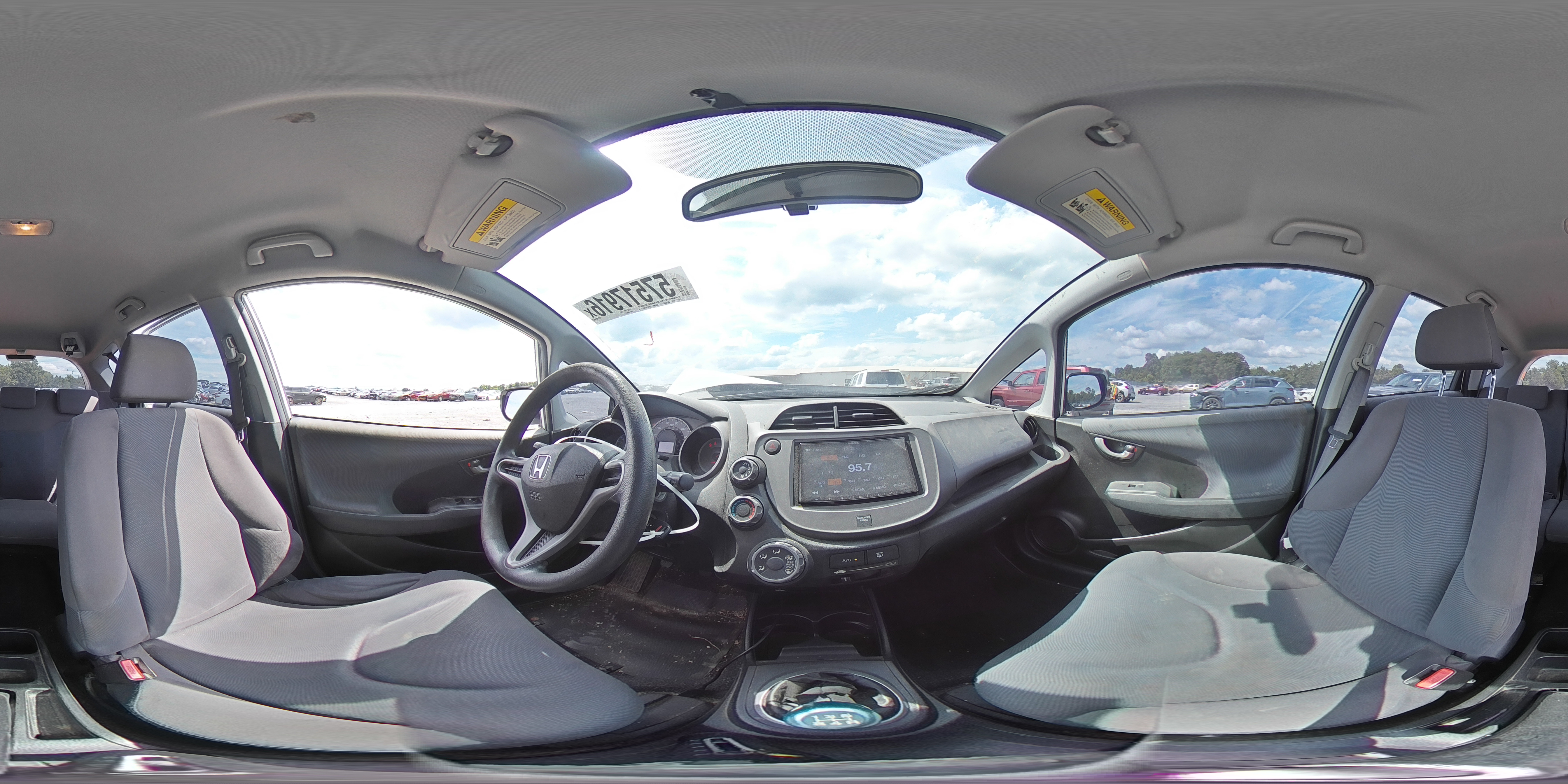 2010 Honda Fit White vin: JHMGE8G29AS000041