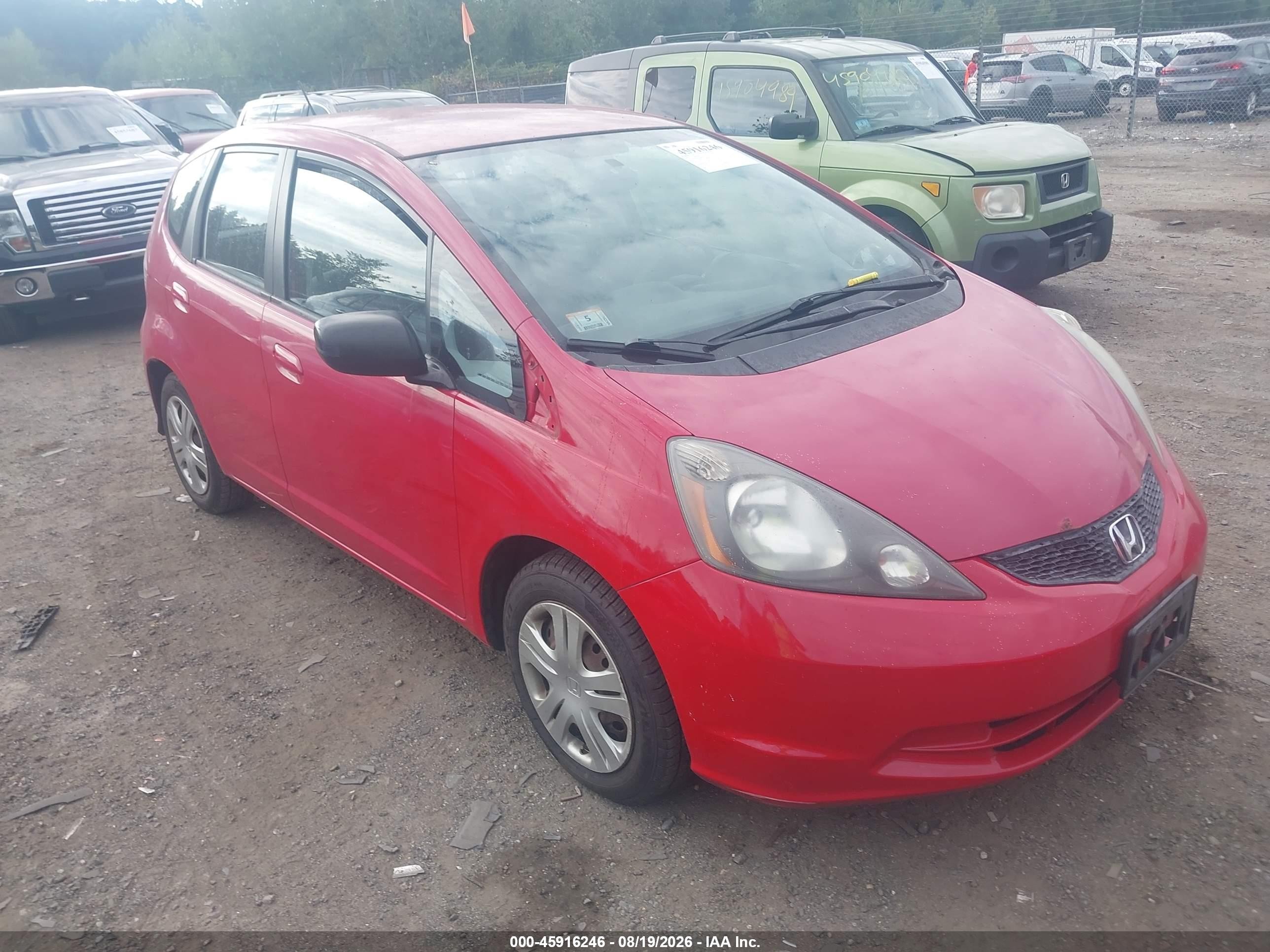 2010 Honda Fit   Red vin: JHMGE8G29AS002680
