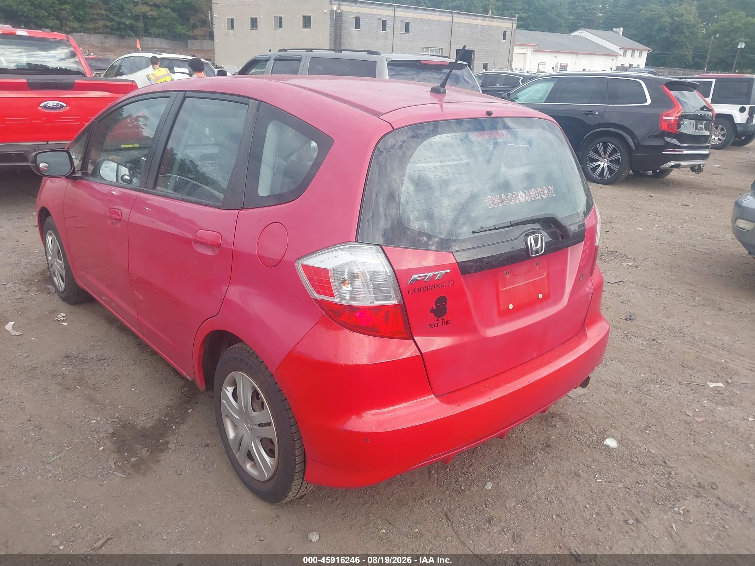 2010 Honda Fit   Red vin: JHMGE8G29AS002680