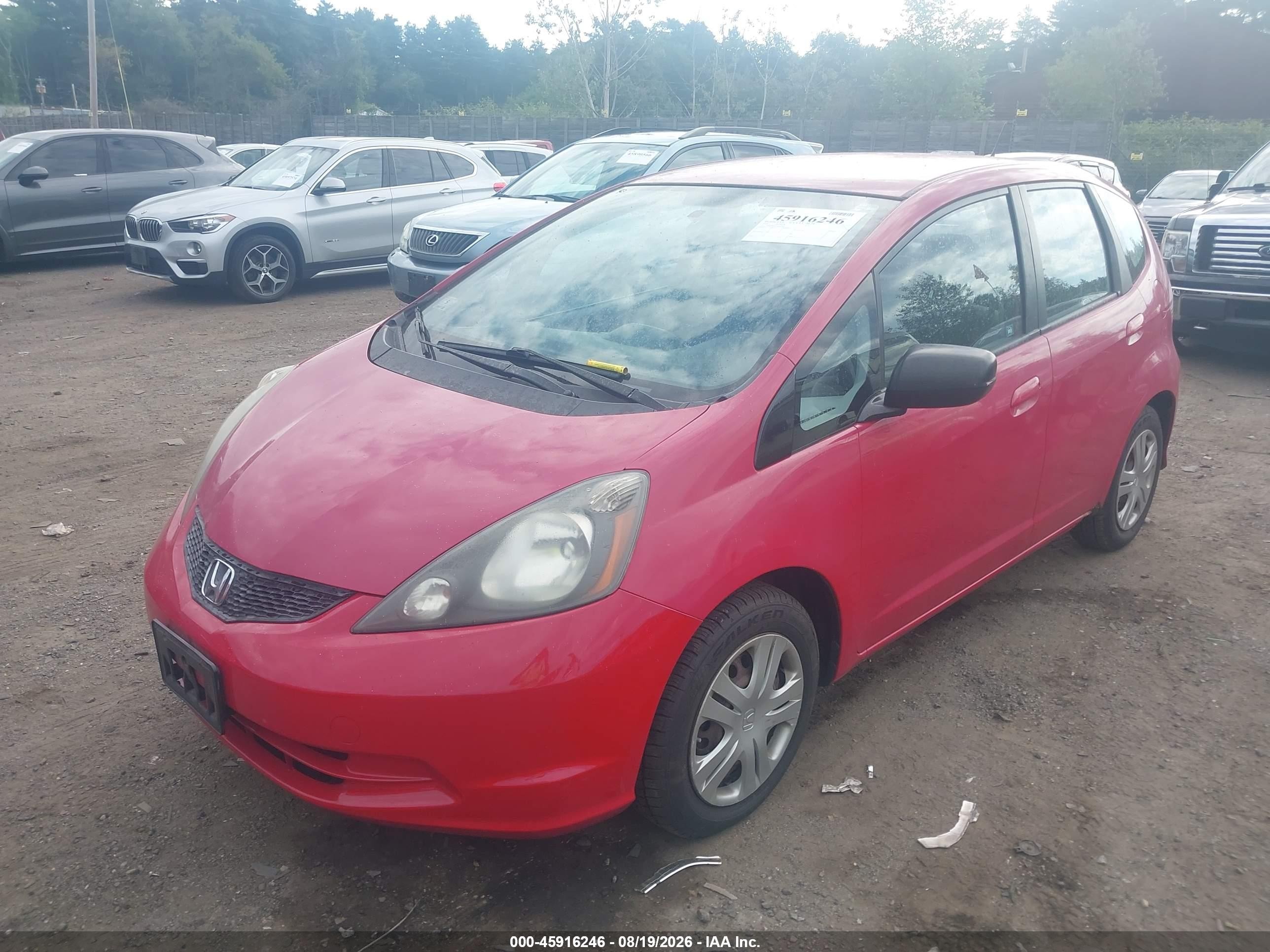 2010 Honda Fit   Red vin: JHMGE8G29AS002680