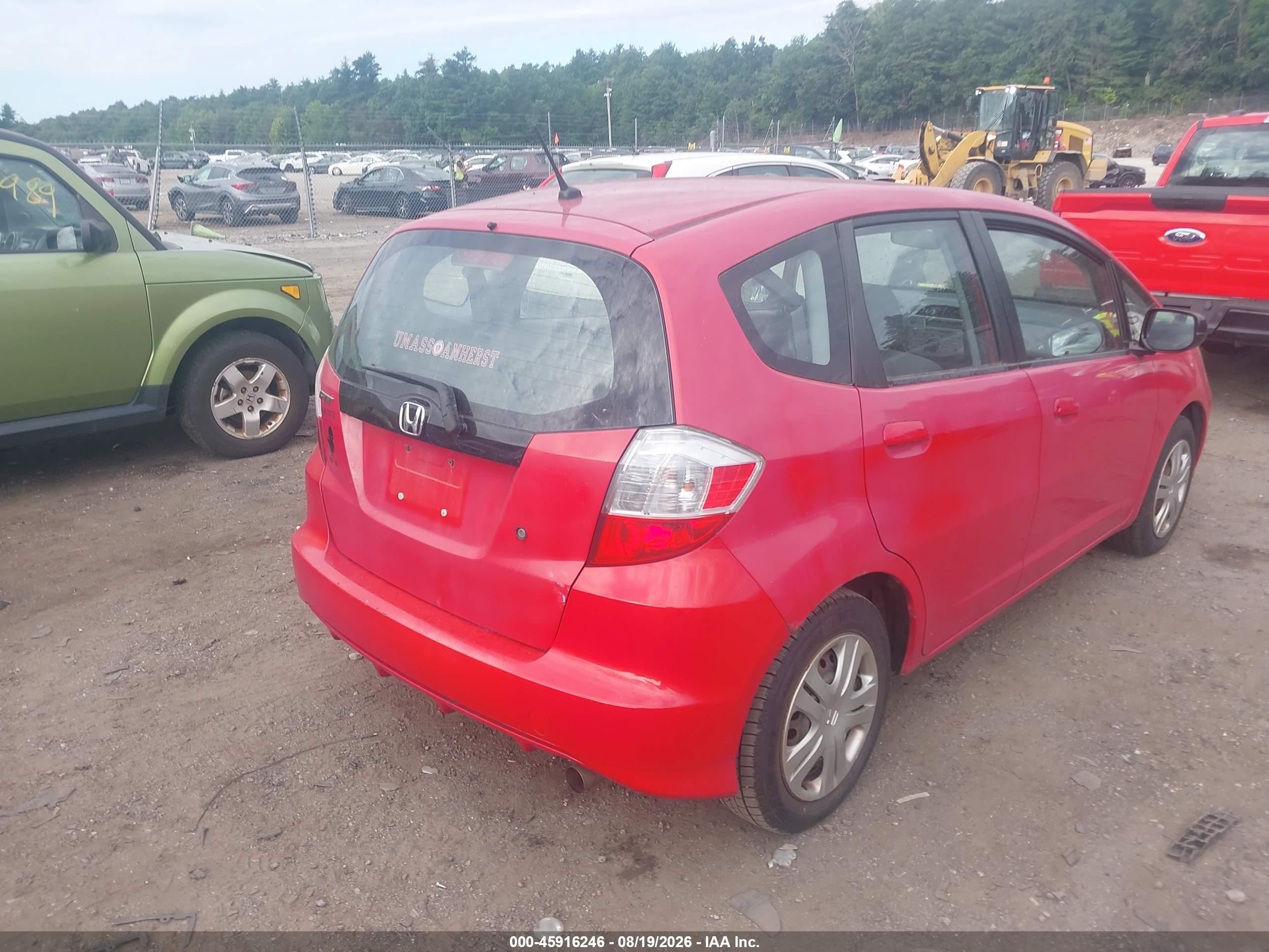 2010 Honda Fit   Red vin: JHMGE8G29AS002680