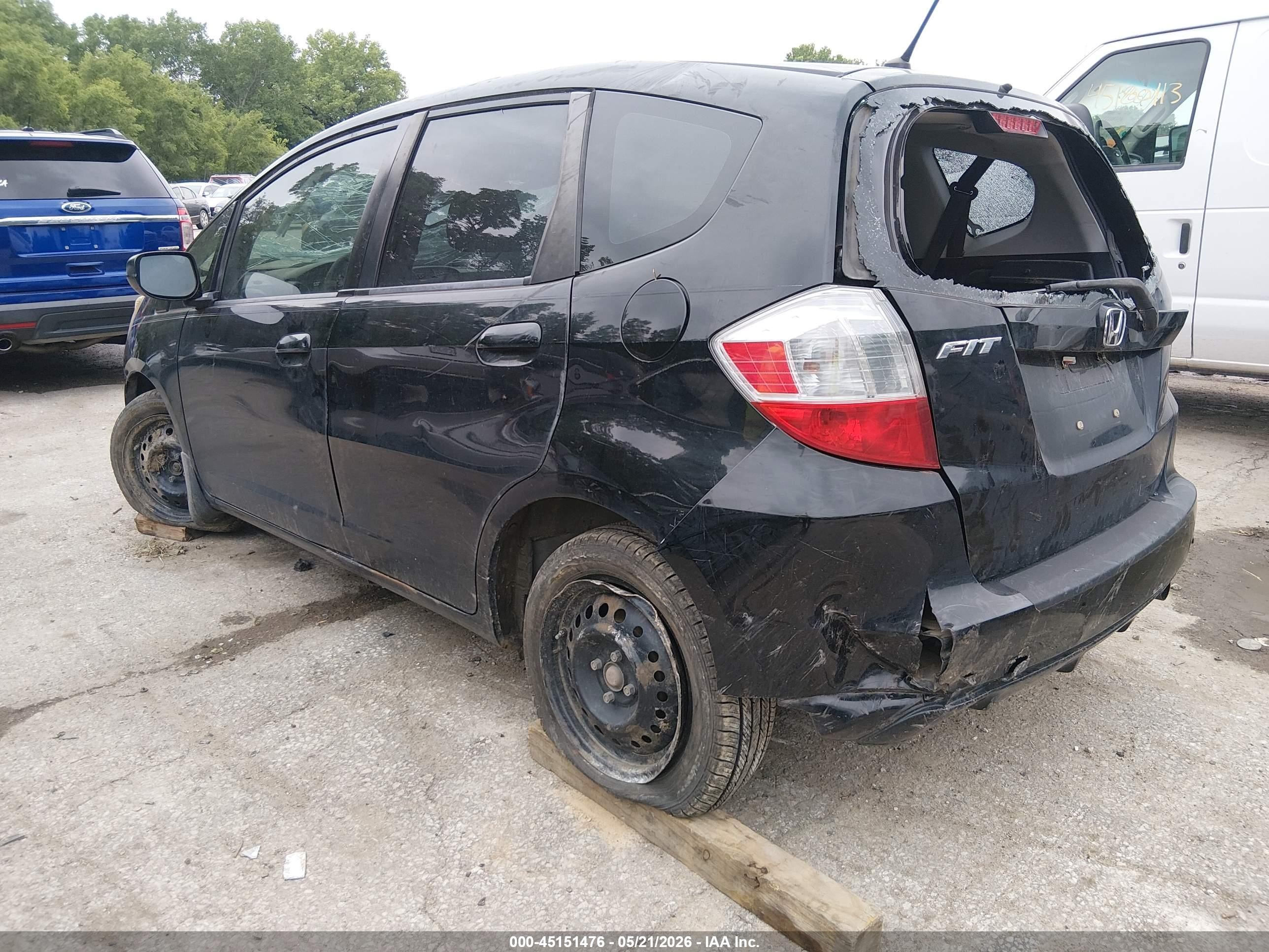 2010 Honda Fit   Black vin: JHMGE8G2XAS019259