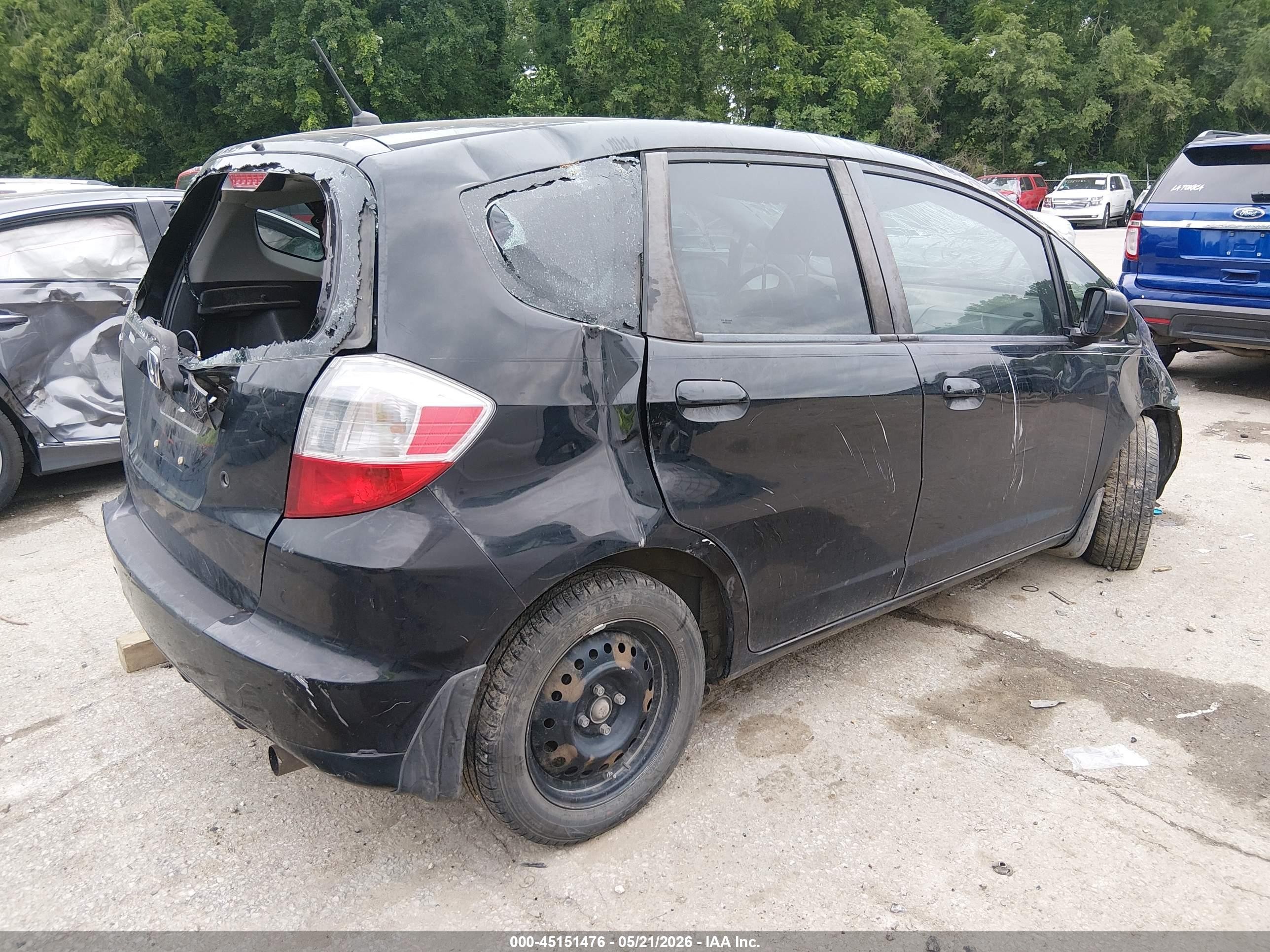 2010 Honda Fit   Black vin: JHMGE8G2XAS019259