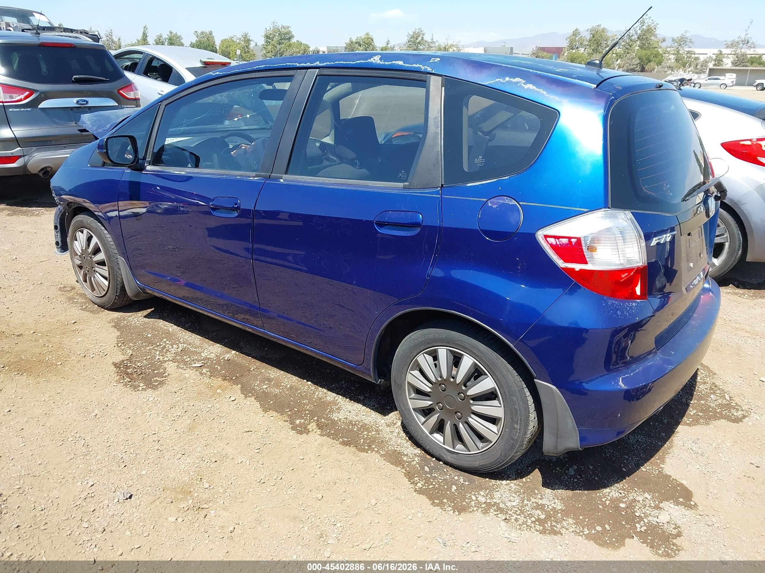 2012 Honda Fit   Blue vin: JHMGE8G33CC015088
