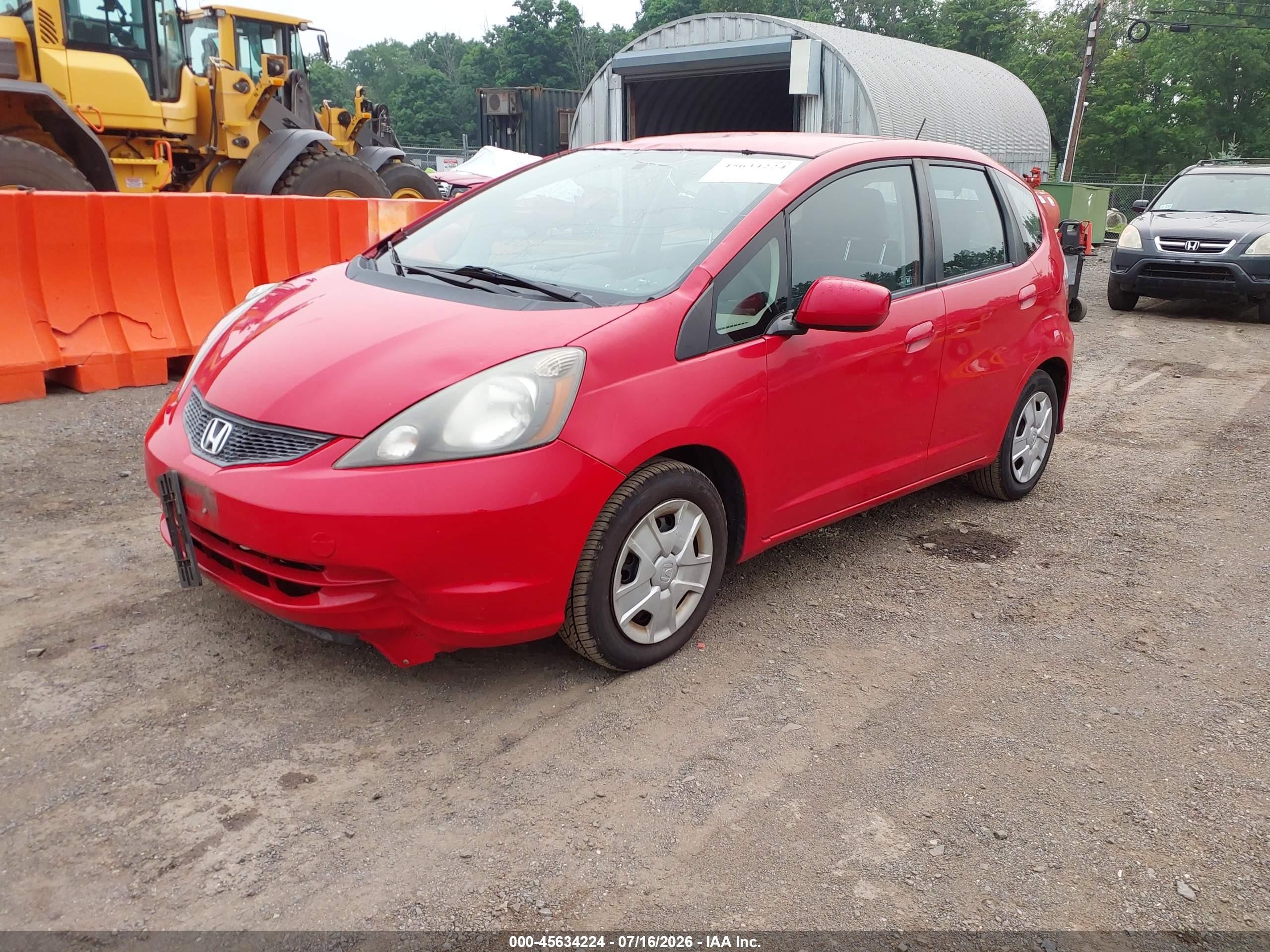 2012 Honda Fit   Red vin: JHMGE8G35CC035939