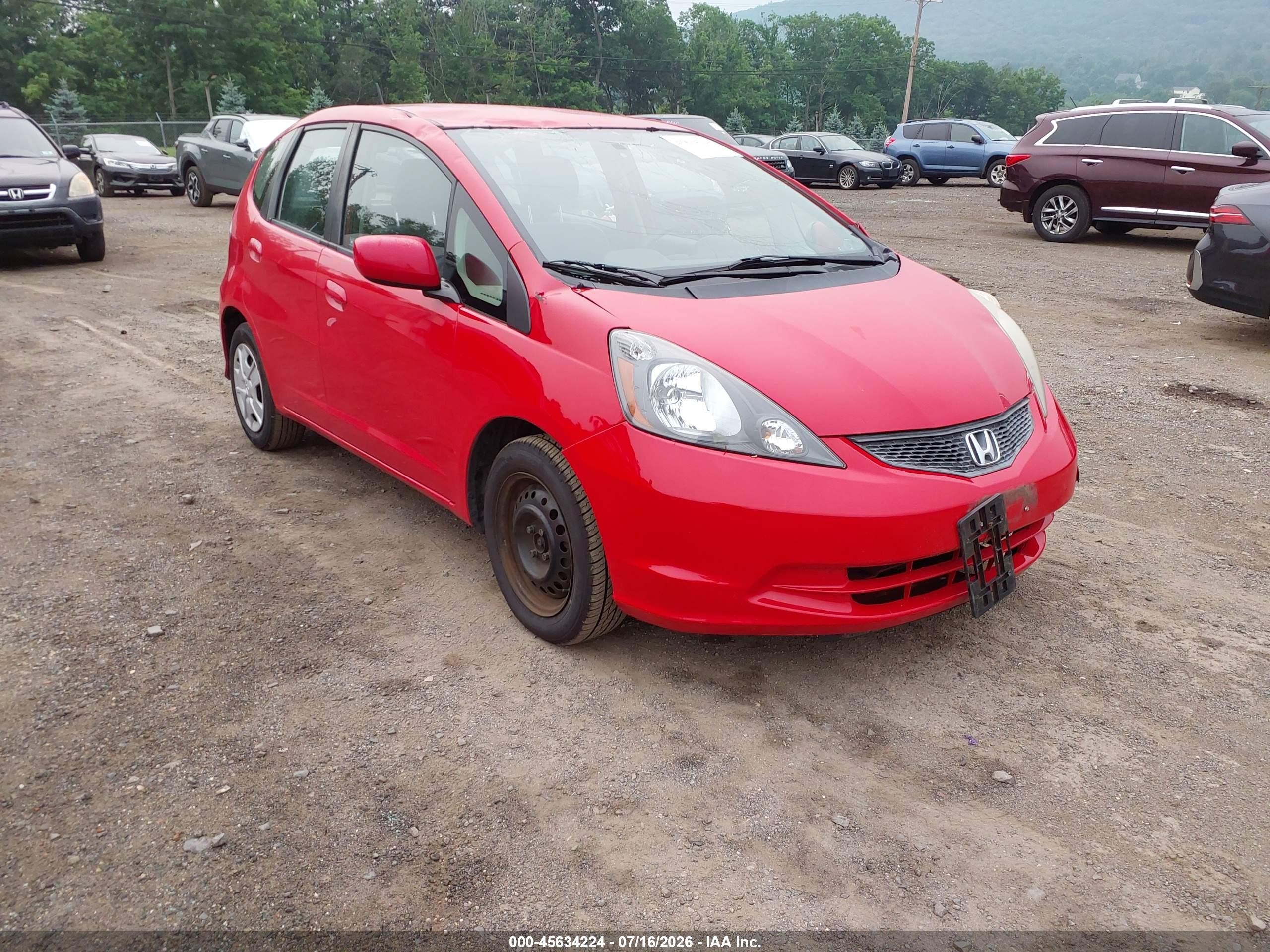2012 Honda Fit   Red vin: JHMGE8G35CC035939