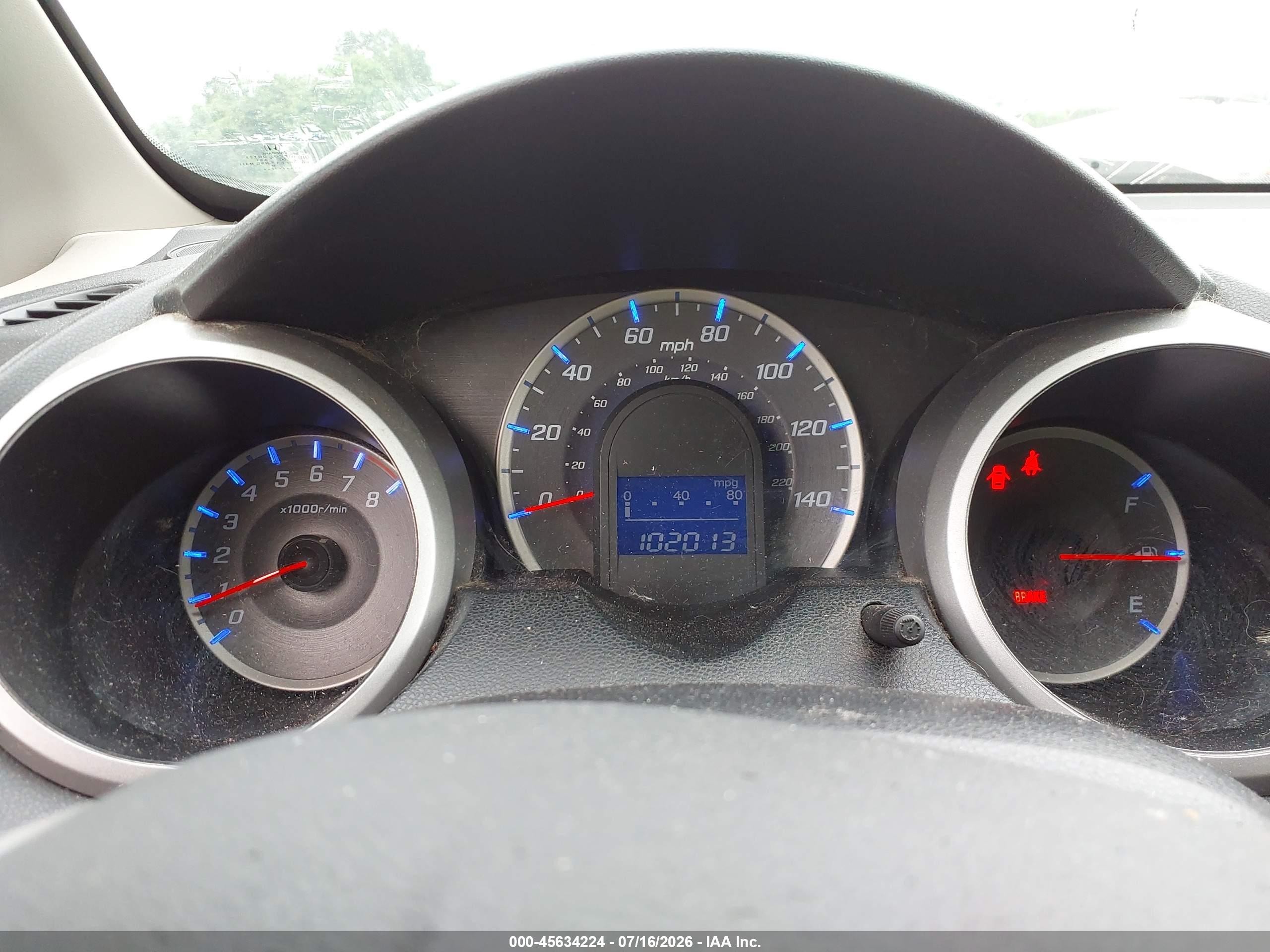 2012 Honda Fit   Red vin: JHMGE8G35CC035939