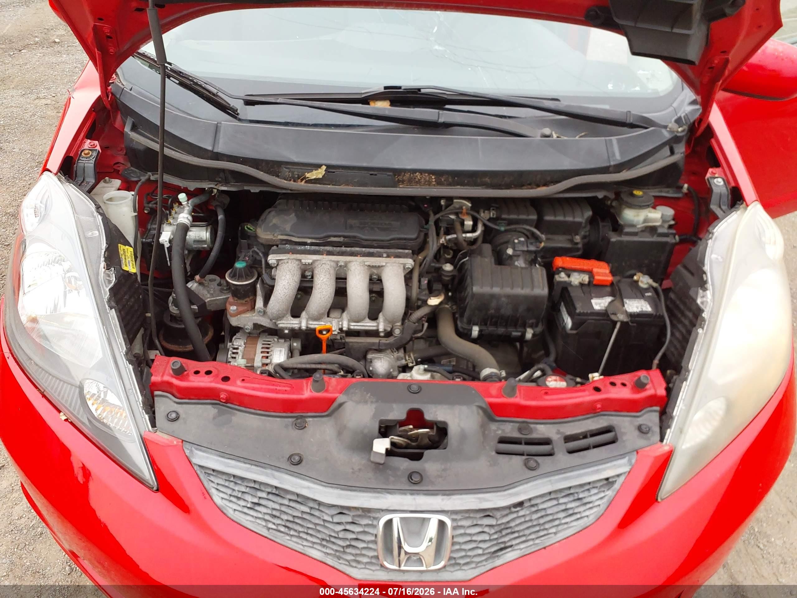 2012 Honda Fit   Red vin: JHMGE8G35CC035939