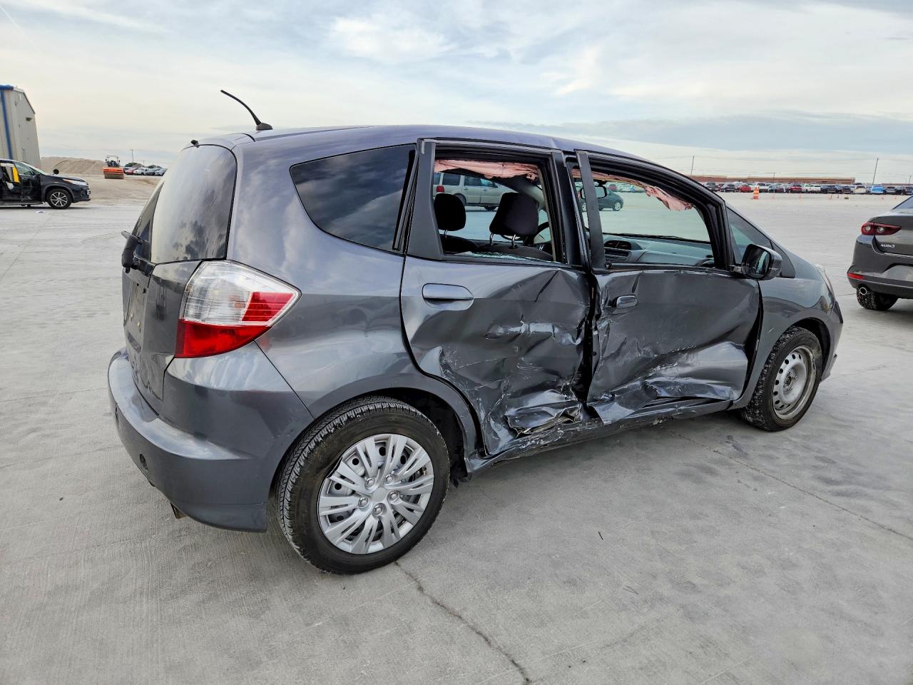 2013 Honda Fit Gray vin: JHMGE8G35DC027552