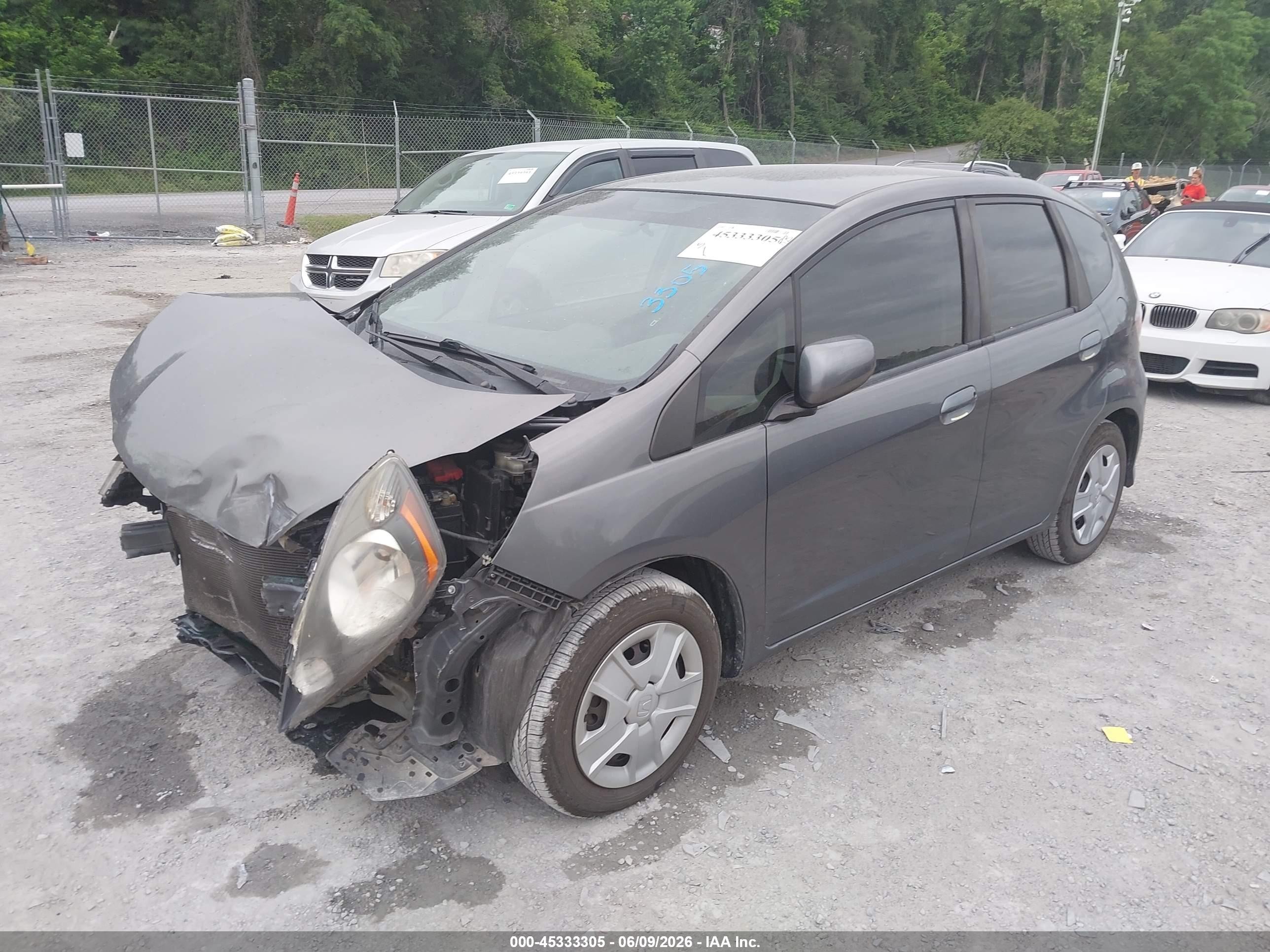 2013 Honda Fit Gray vin: JHMGE8G35DC048739