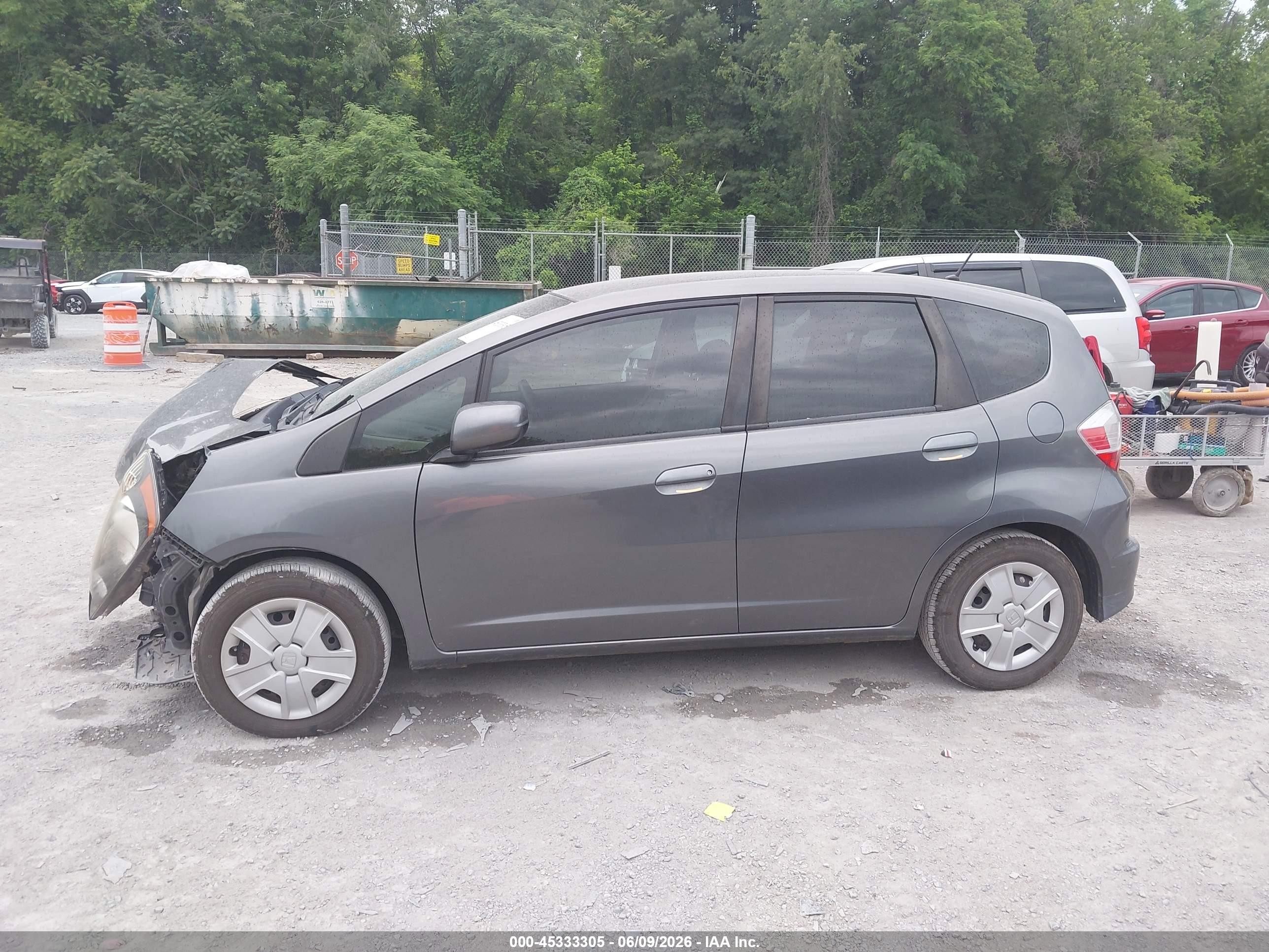 2013 Honda Fit Gray vin: JHMGE8G35DC048739