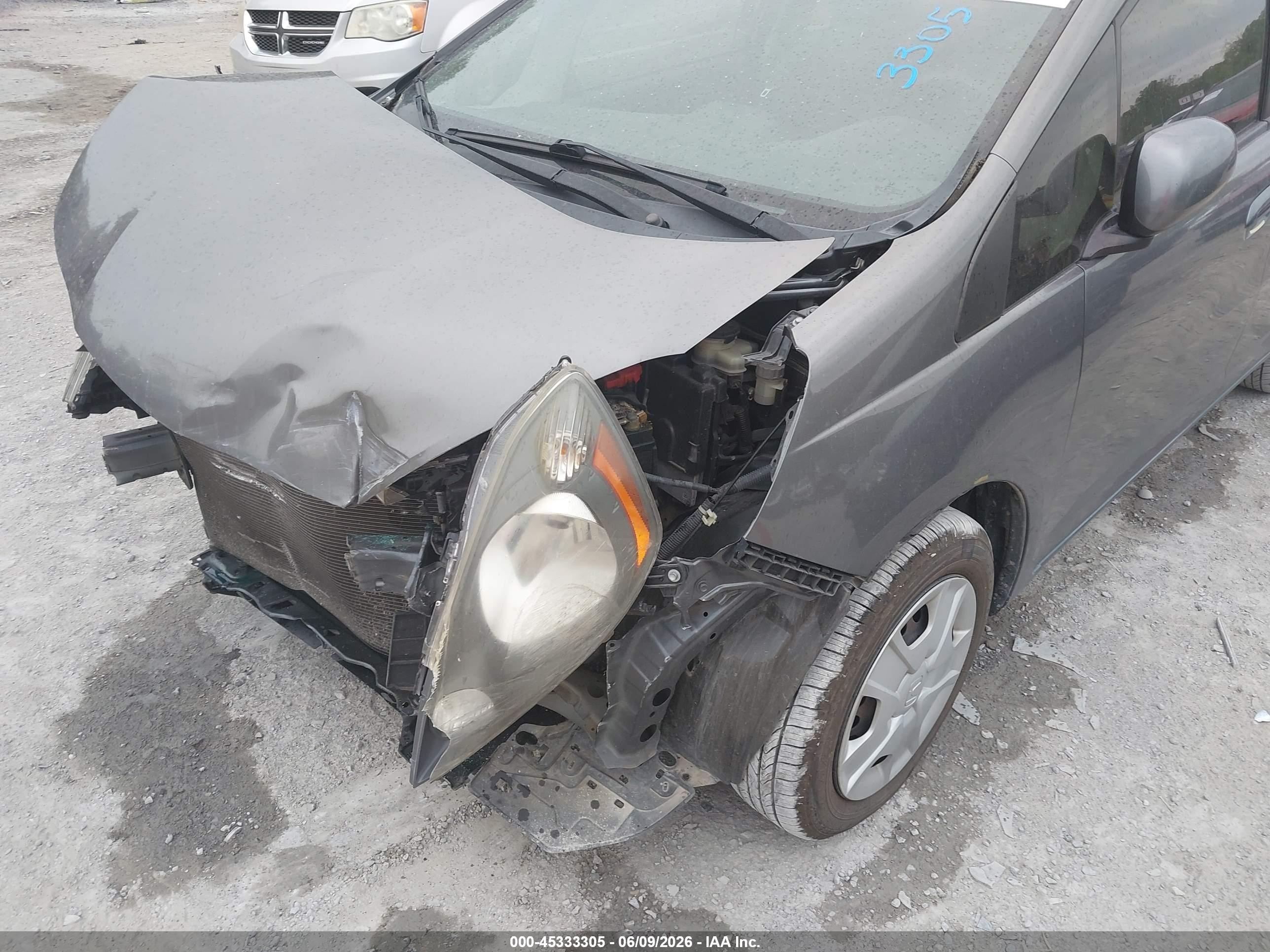 2013 Honda Fit Gray vin: JHMGE8G35DC048739