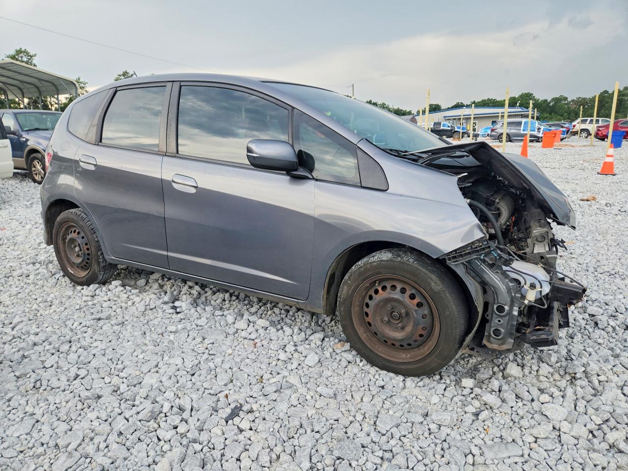 2013 Honda Fit Gray vin: JHMGE8G37DC005312