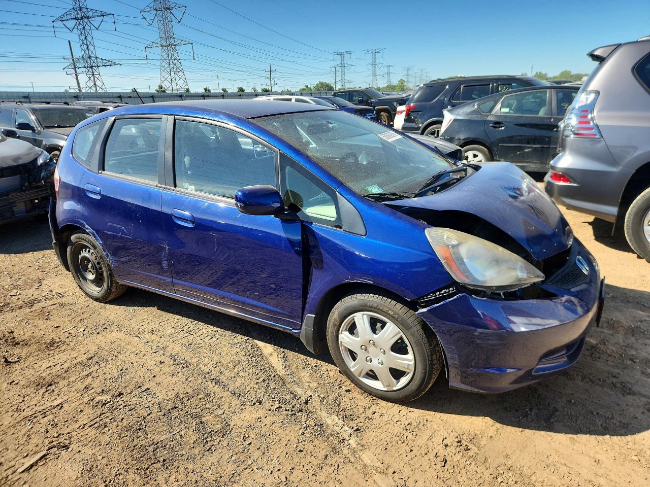 2013 Honda Fit Blue vin: JHMGE8G37DC019629