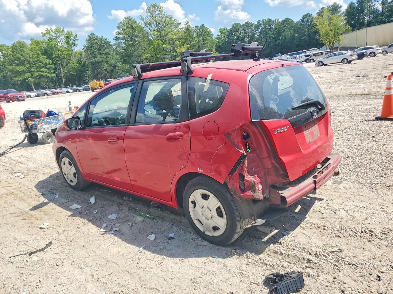 2013 Honda Fit Red vin: JHMGE8G37DC071830
