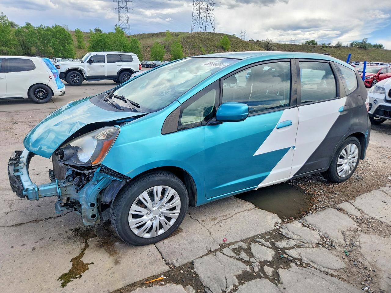 2012 Honda Fit Turquoise vin: JHMGE8G38CC004569