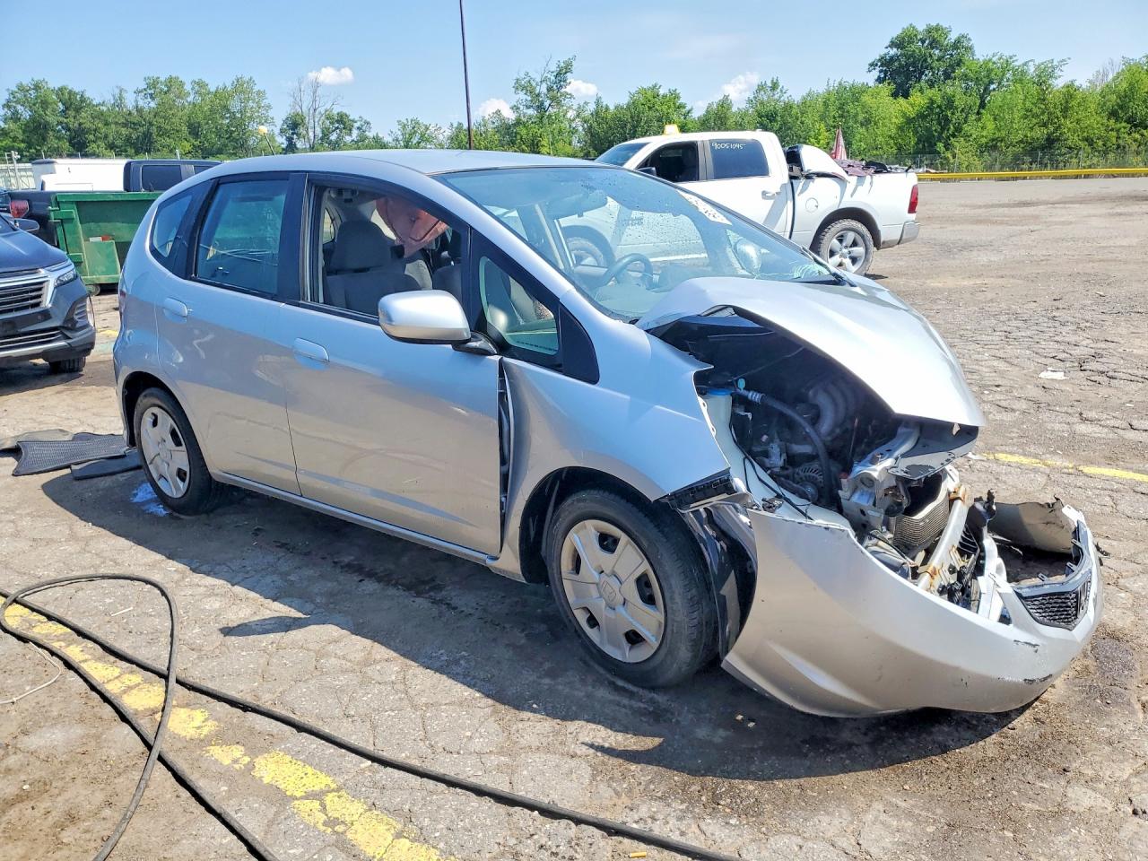 2013 Honda Fit Silver vin: JHMGE8G3XDC007619