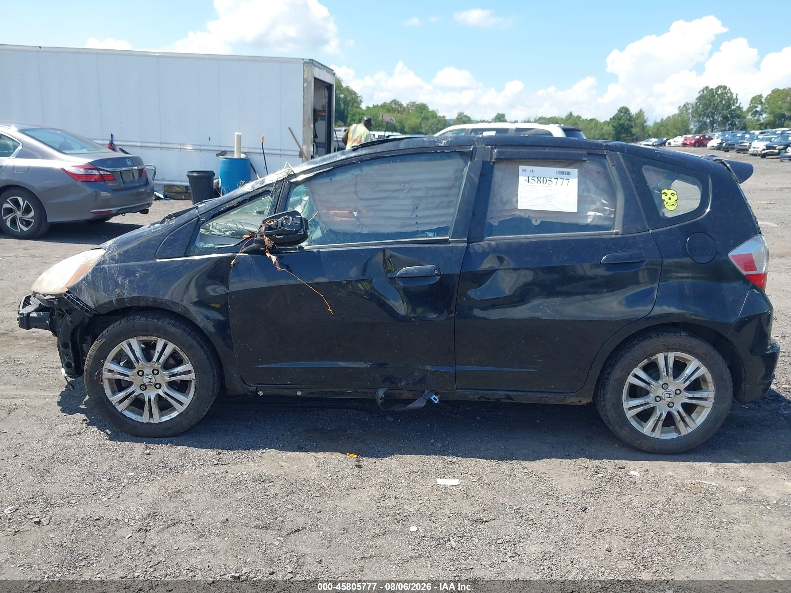 2010 Honda Fit Sport Black vin: JHMGE8G42AS015174