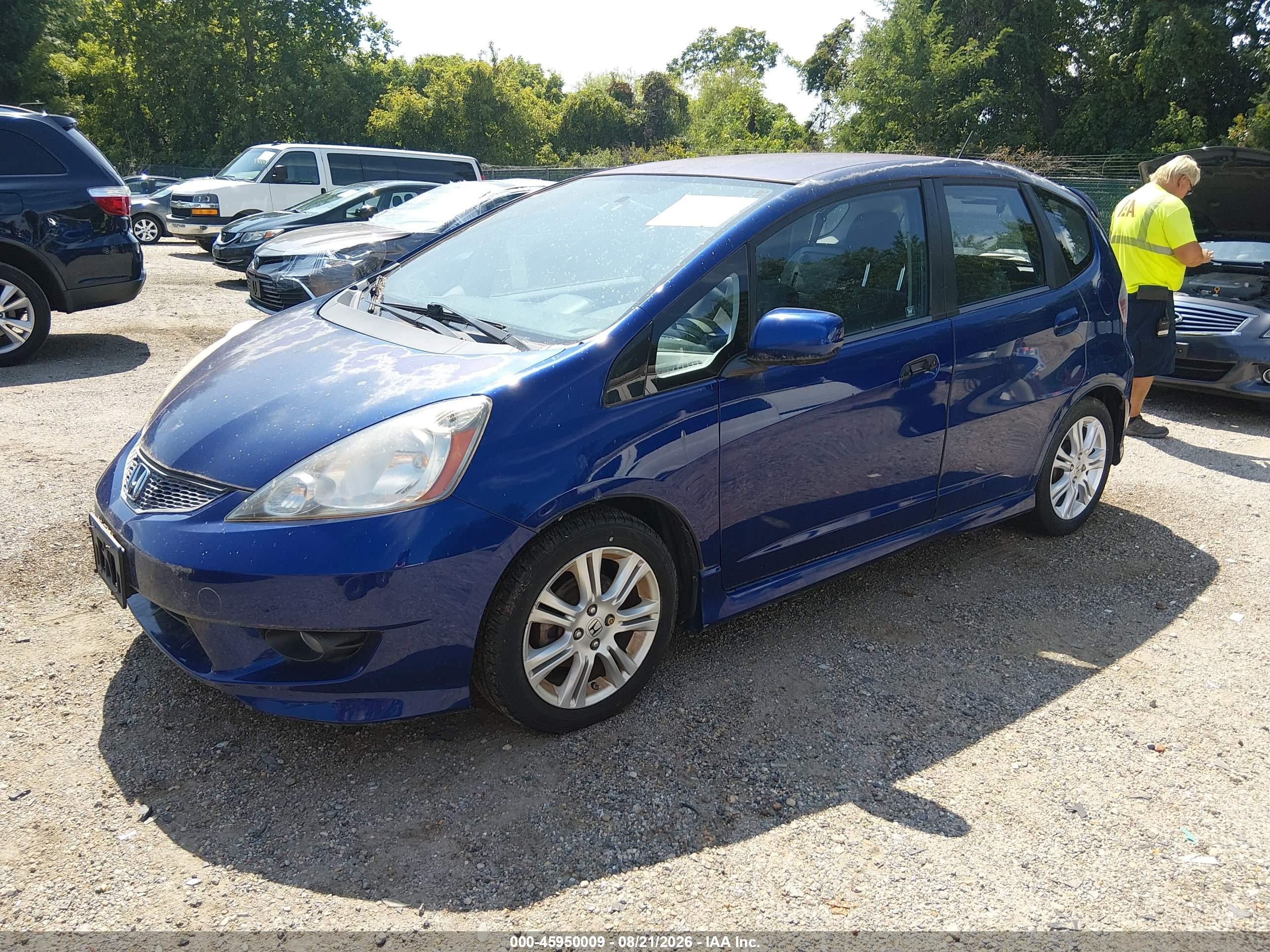 2010 Honda Fit Sport Blue vin: JHMGE8G43AS026426
