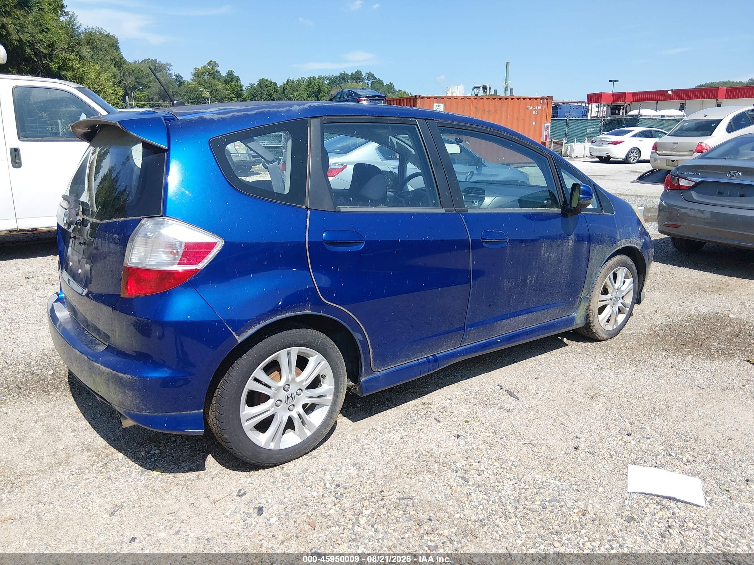 2010 Honda Fit Sport Blue vin: JHMGE8G43AS026426