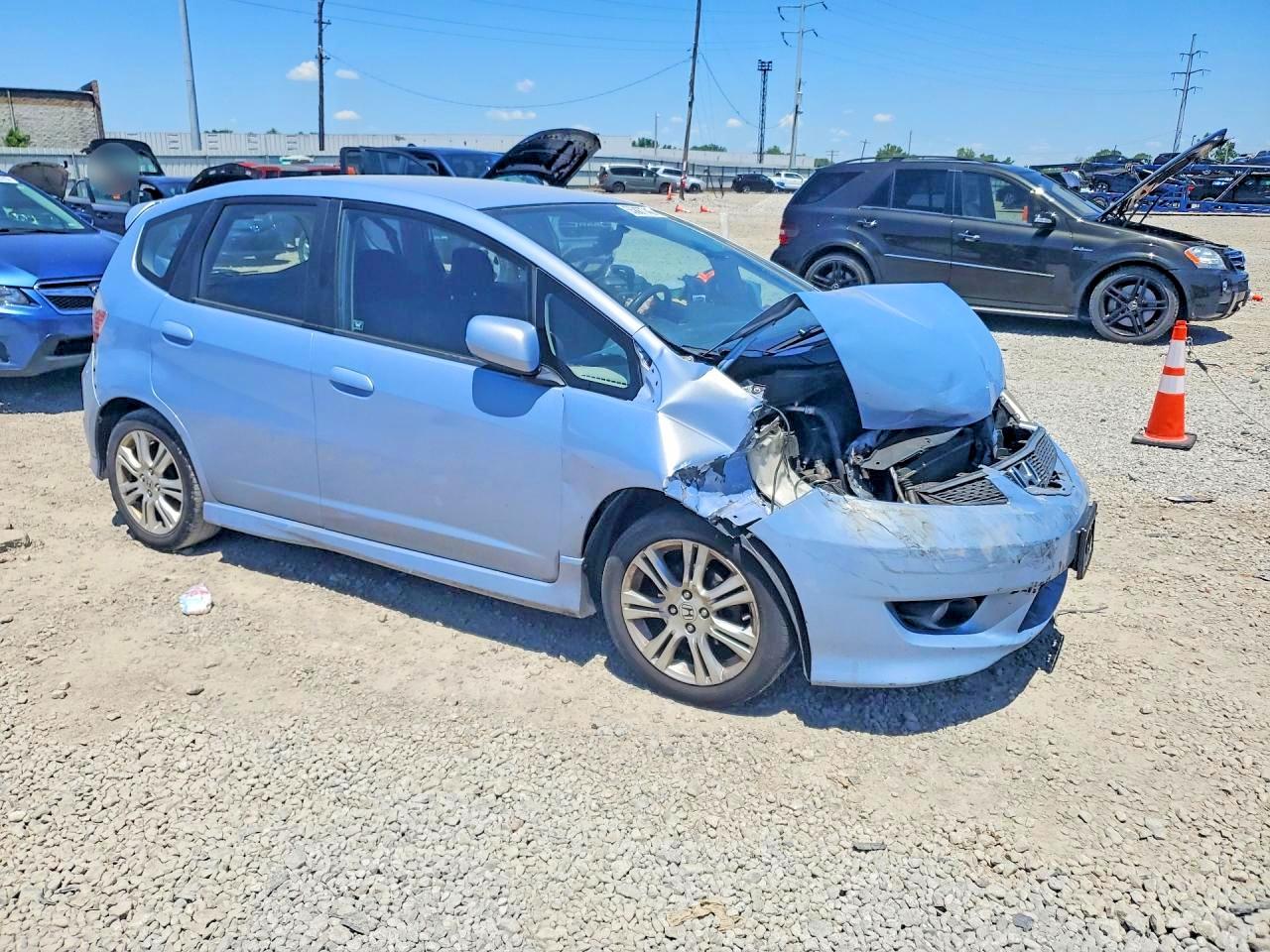 2010 Honda Fit Sport Blue vin: JHMGE8G47AC037486