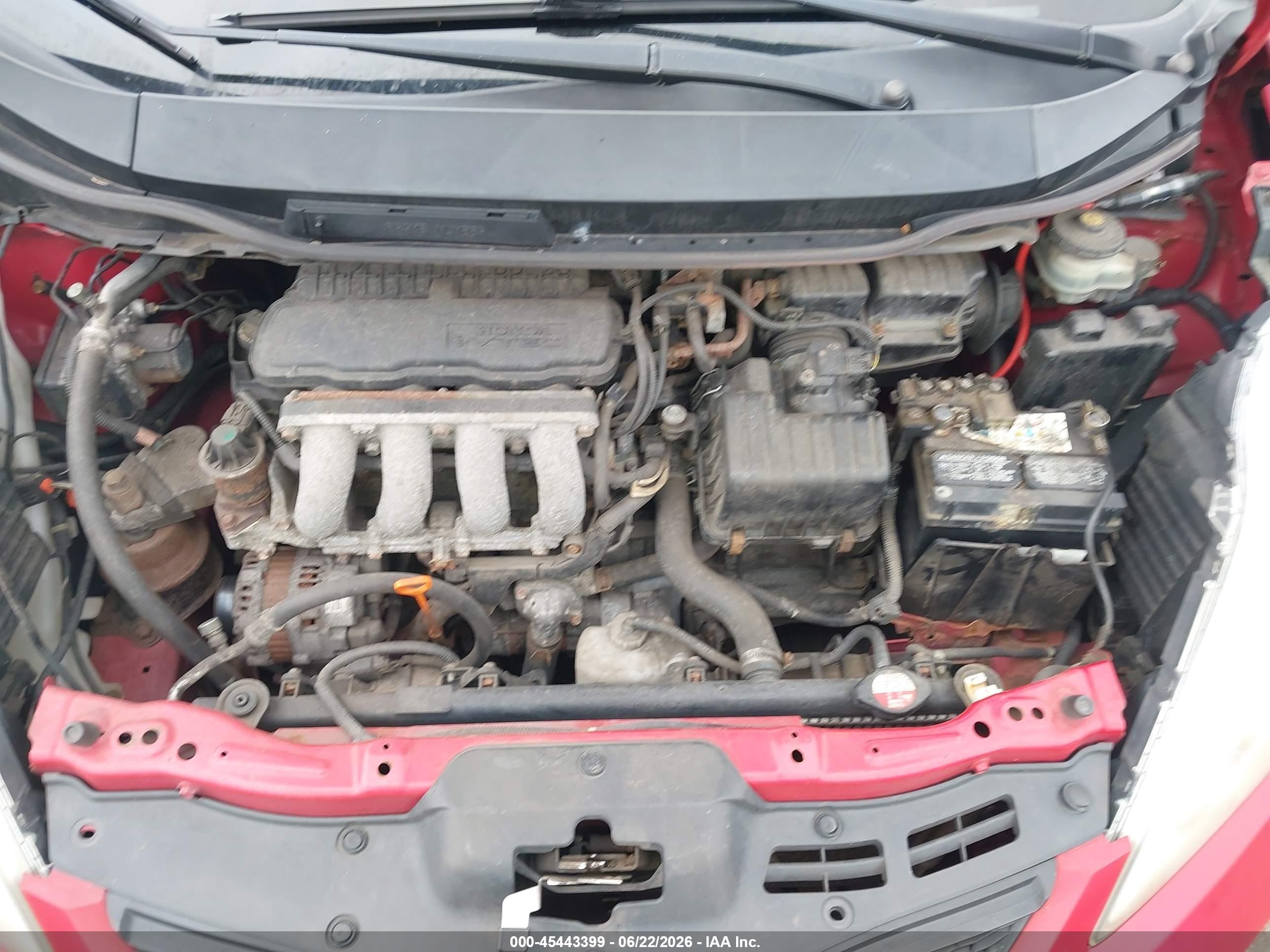 2010 Honda Fit Sport Red vin: JHMGE8G49AC007518