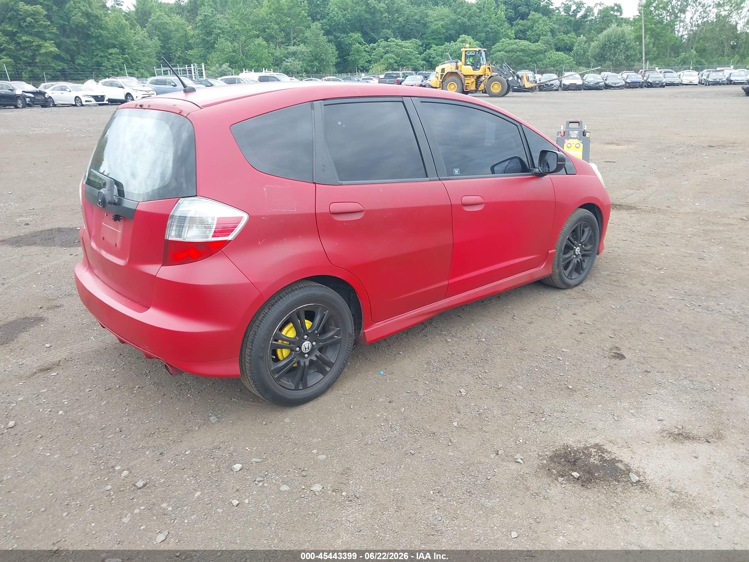 2010 Honda Fit Sport Red vin: JHMGE8G49AC007518