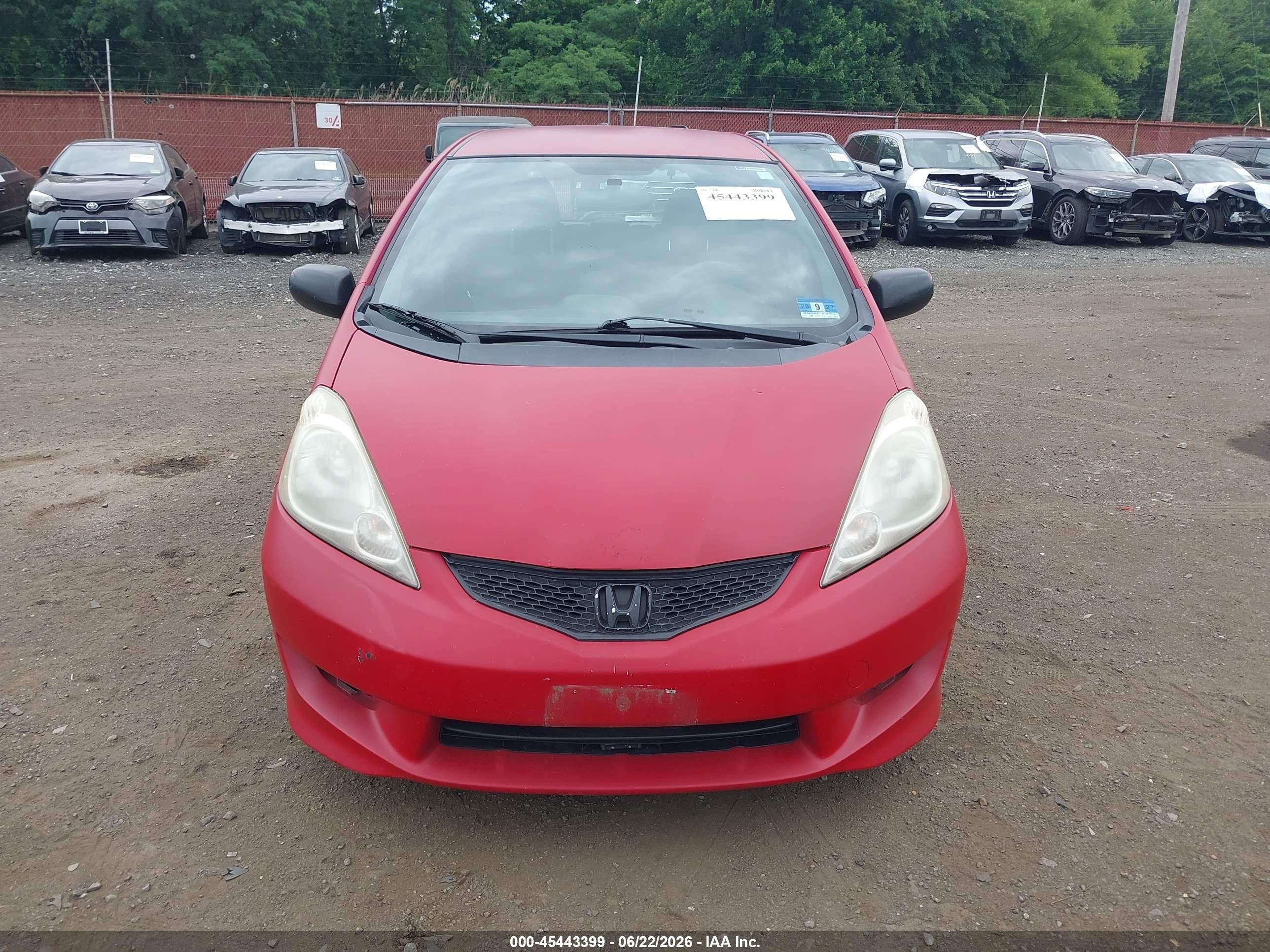 2010 Honda Fit Sport Red vin: JHMGE8G49AC007518