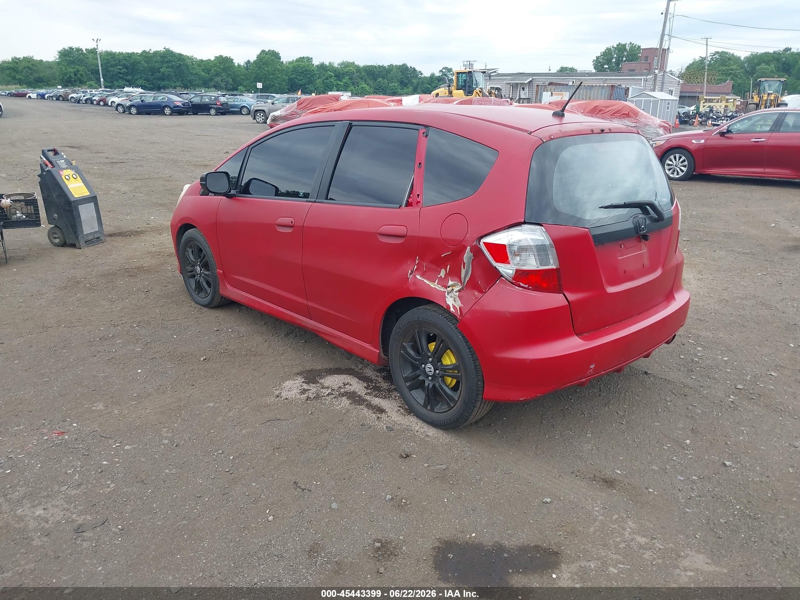 2010 Honda Fit Sport Red vin: JHMGE8G49AC007518