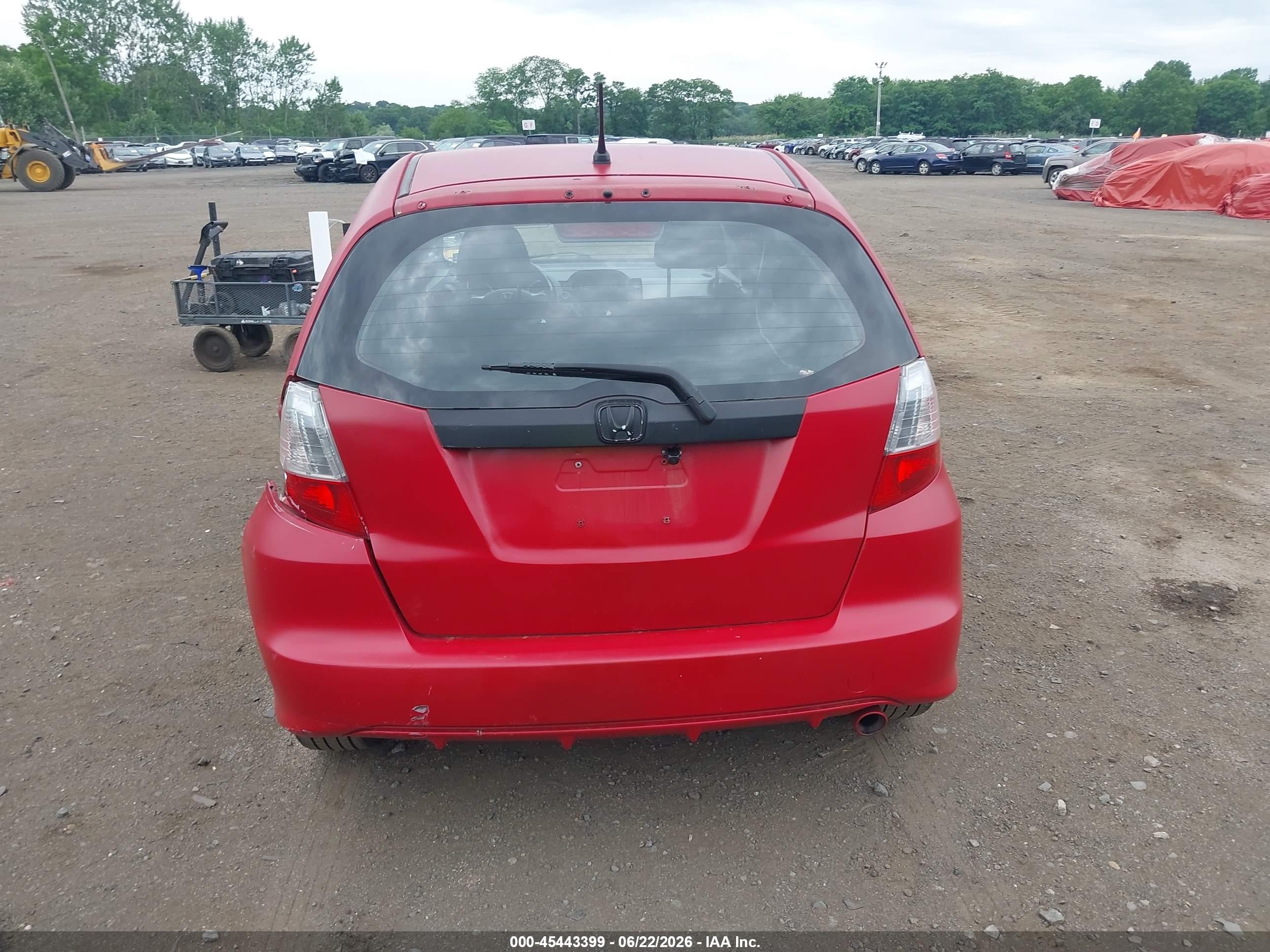 2010 Honda Fit Sport Red vin: JHMGE8G49AC007518