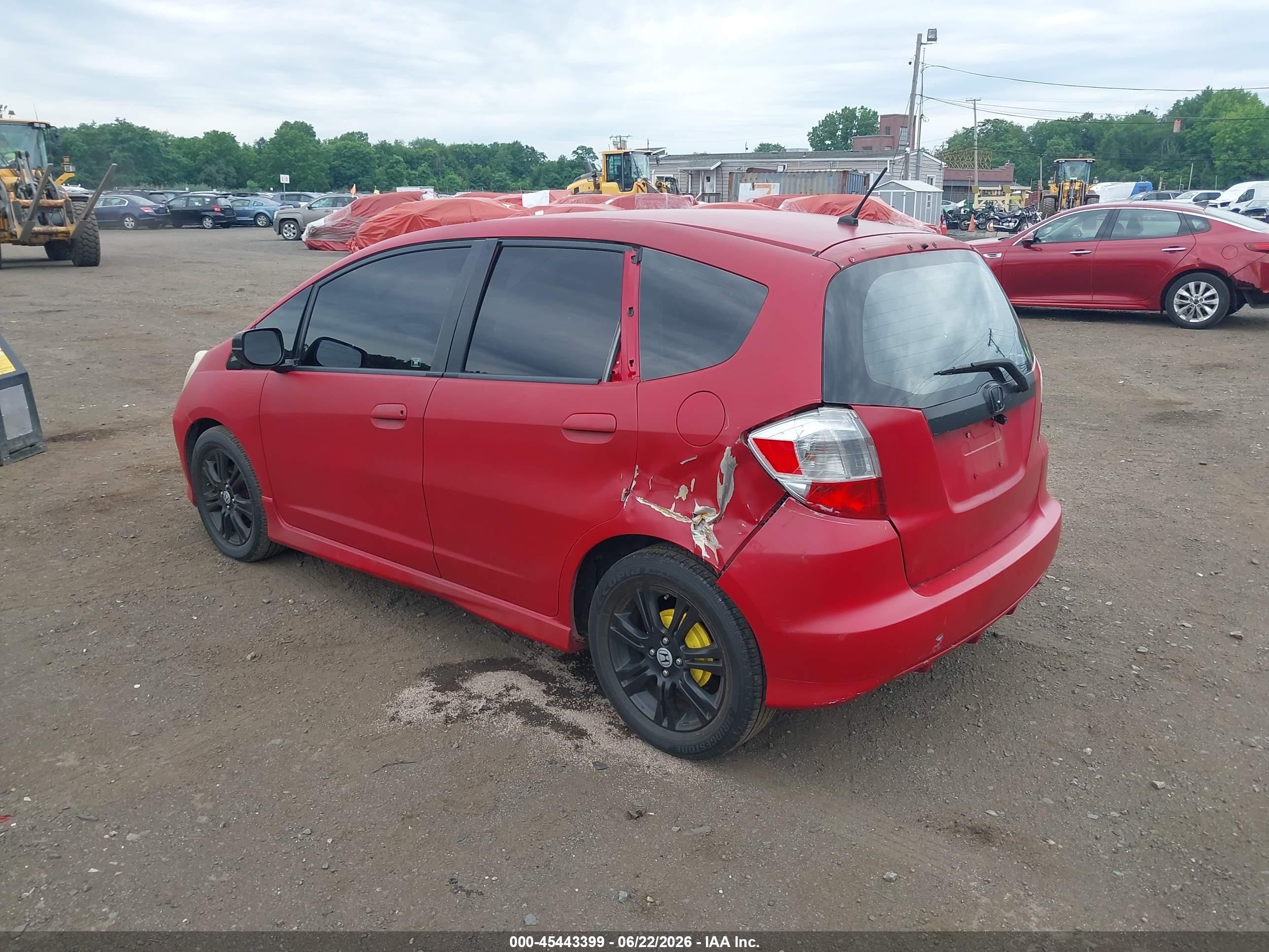 2010 Honda Fit Sport Red vin: JHMGE8G49AC007518