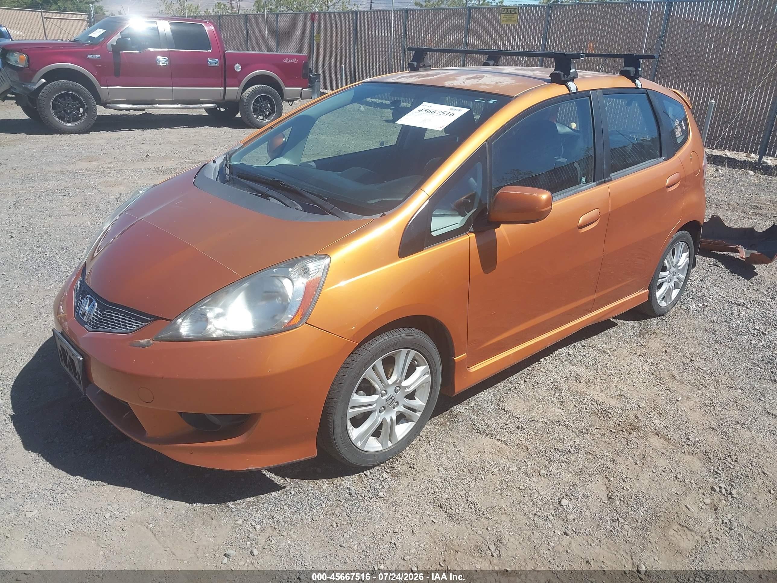 2010 Honda Fit Sport Orange vin: JHMGE8G49AS014815