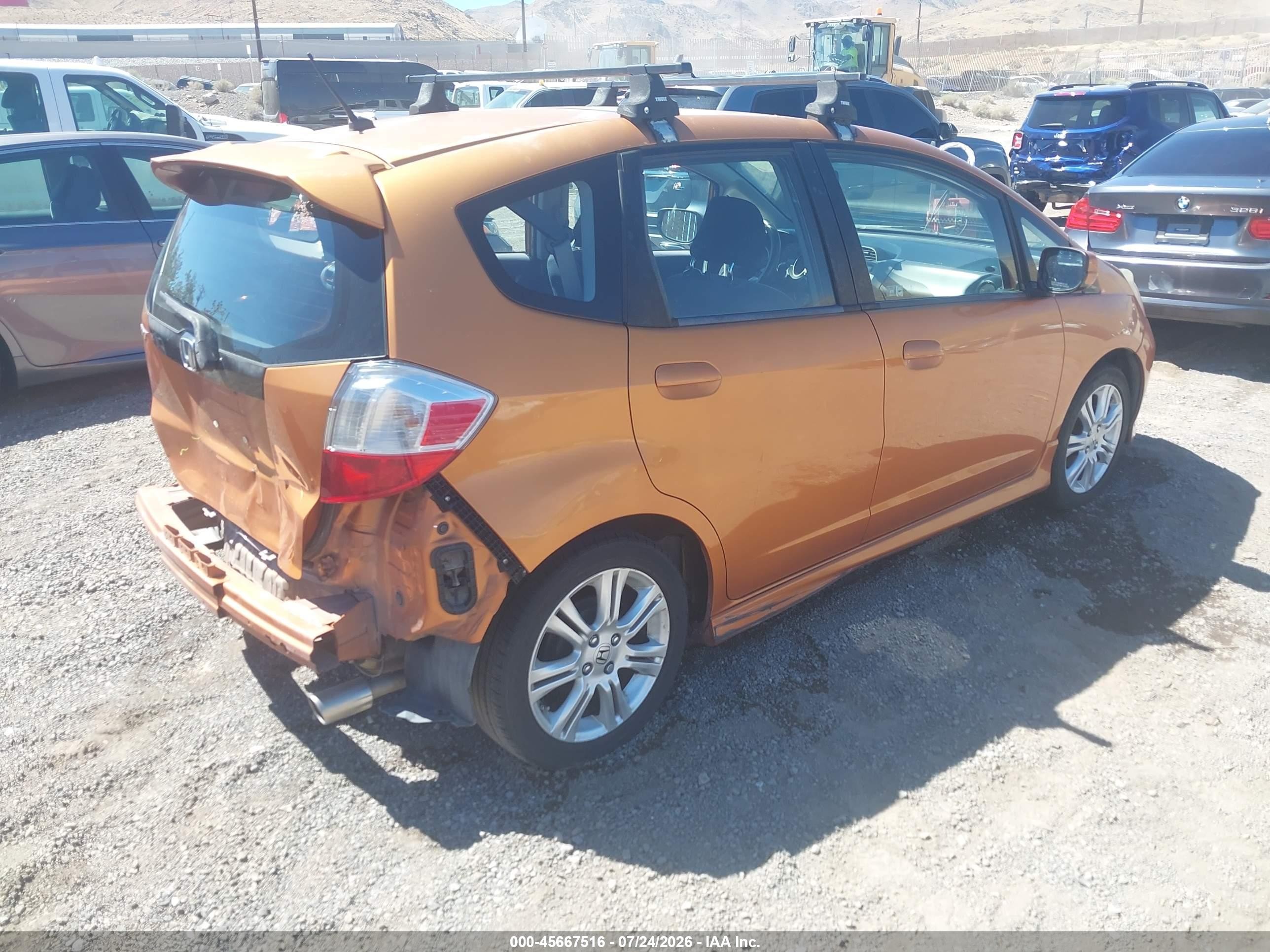 2010 Honda Fit Sport Orange vin: JHMGE8G49AS014815