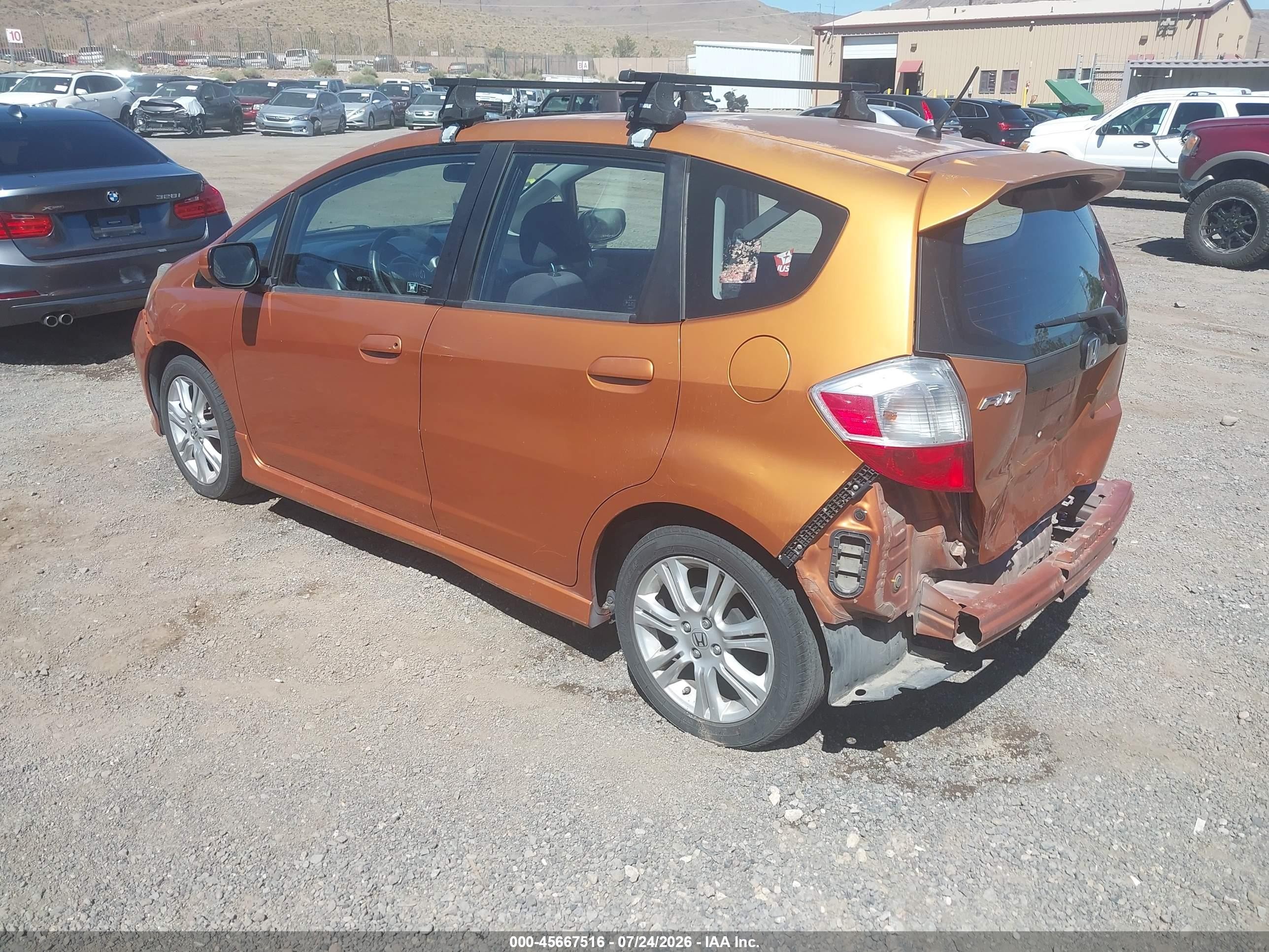2010 Honda Fit Sport Orange vin: JHMGE8G49AS014815