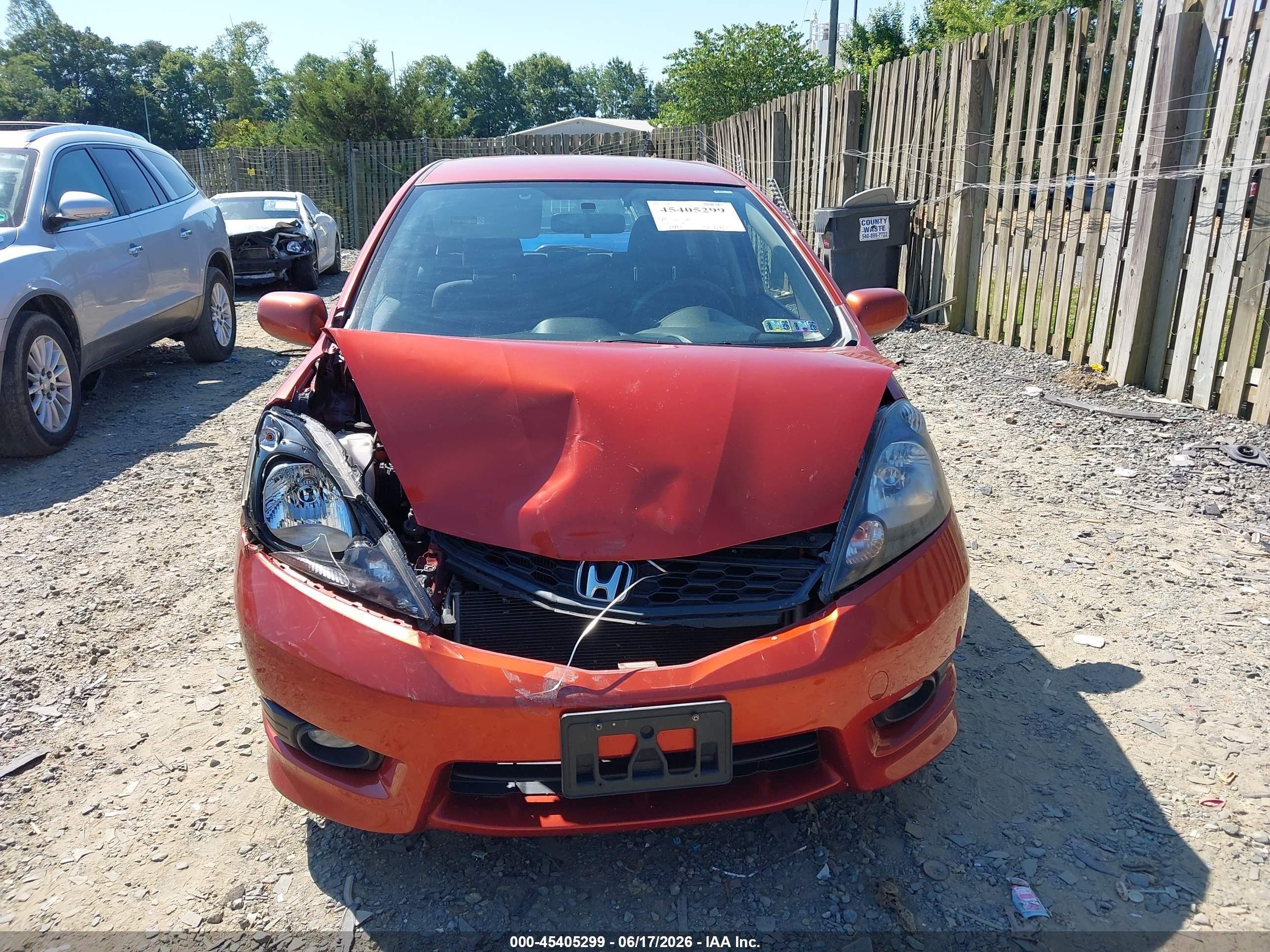 2012 Honda Fit Sport Orange vin: JHMGE8G50CC010724