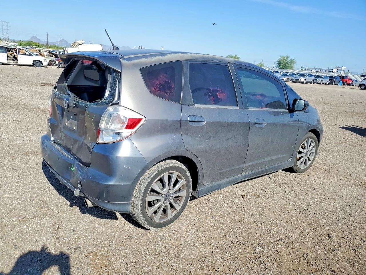 2013 Honda Fit Sport Gray vin: JHMGE8G51DC035083