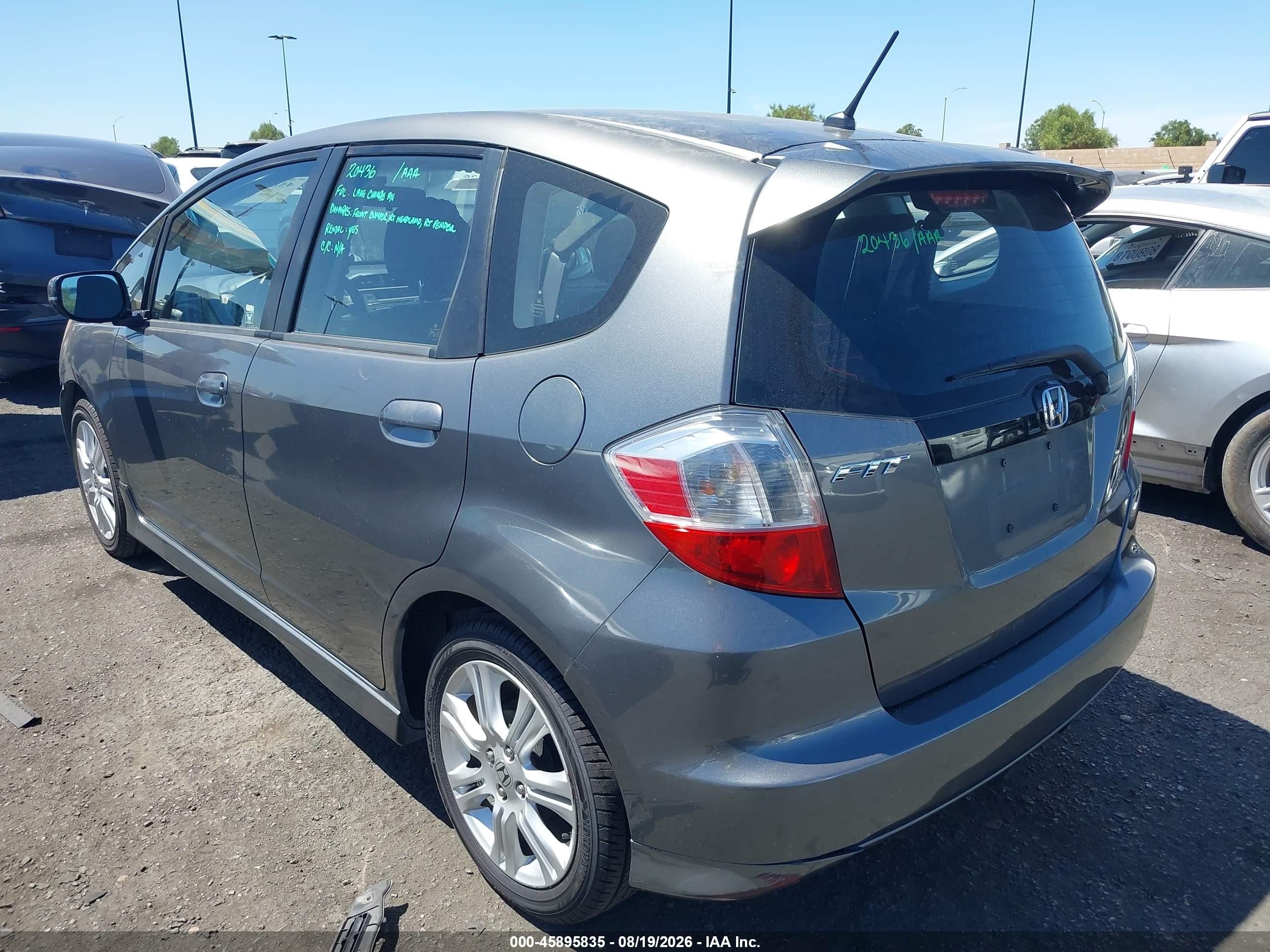 2011 Honda Fit Sport Gray vin: JHMGE8G52BS011703