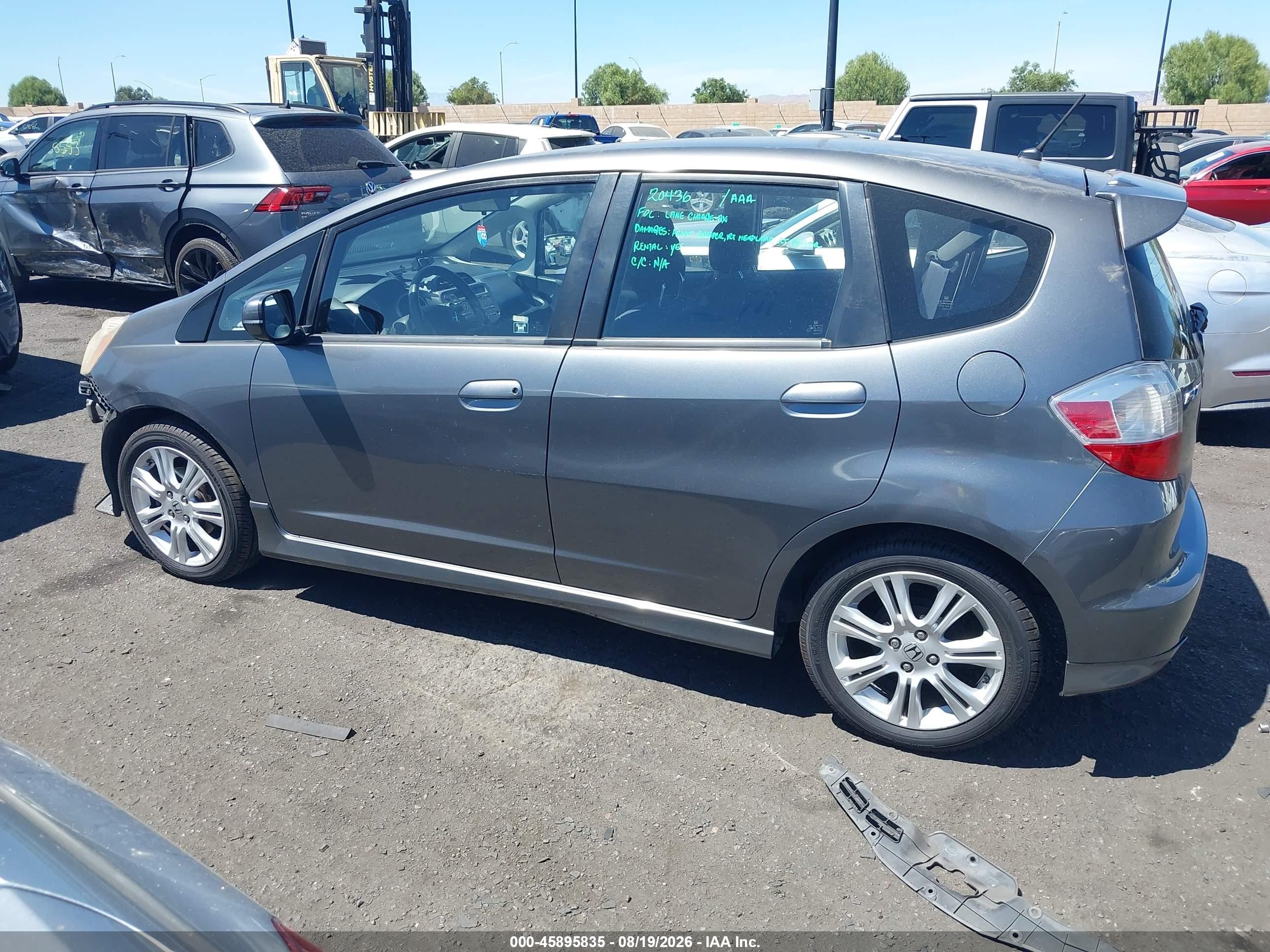 2011 Honda Fit Sport Gray vin: JHMGE8G52BS011703
