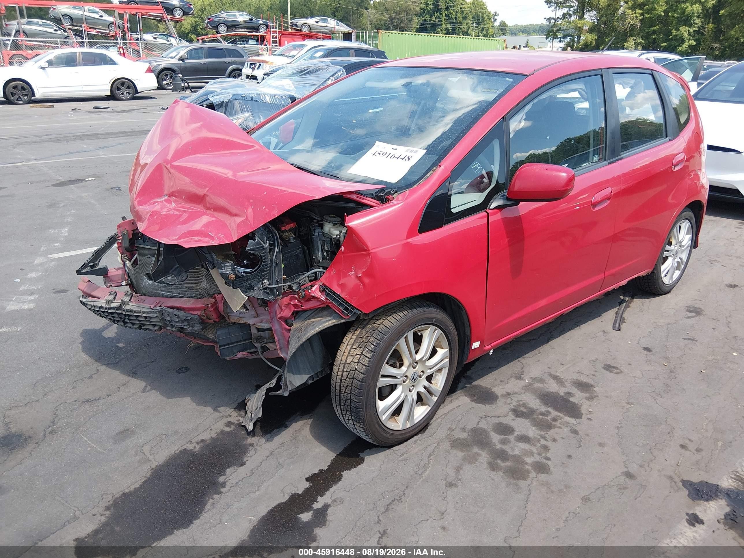 2011 Honda Fit Sport Red vin: JHMGE8G56BC019507