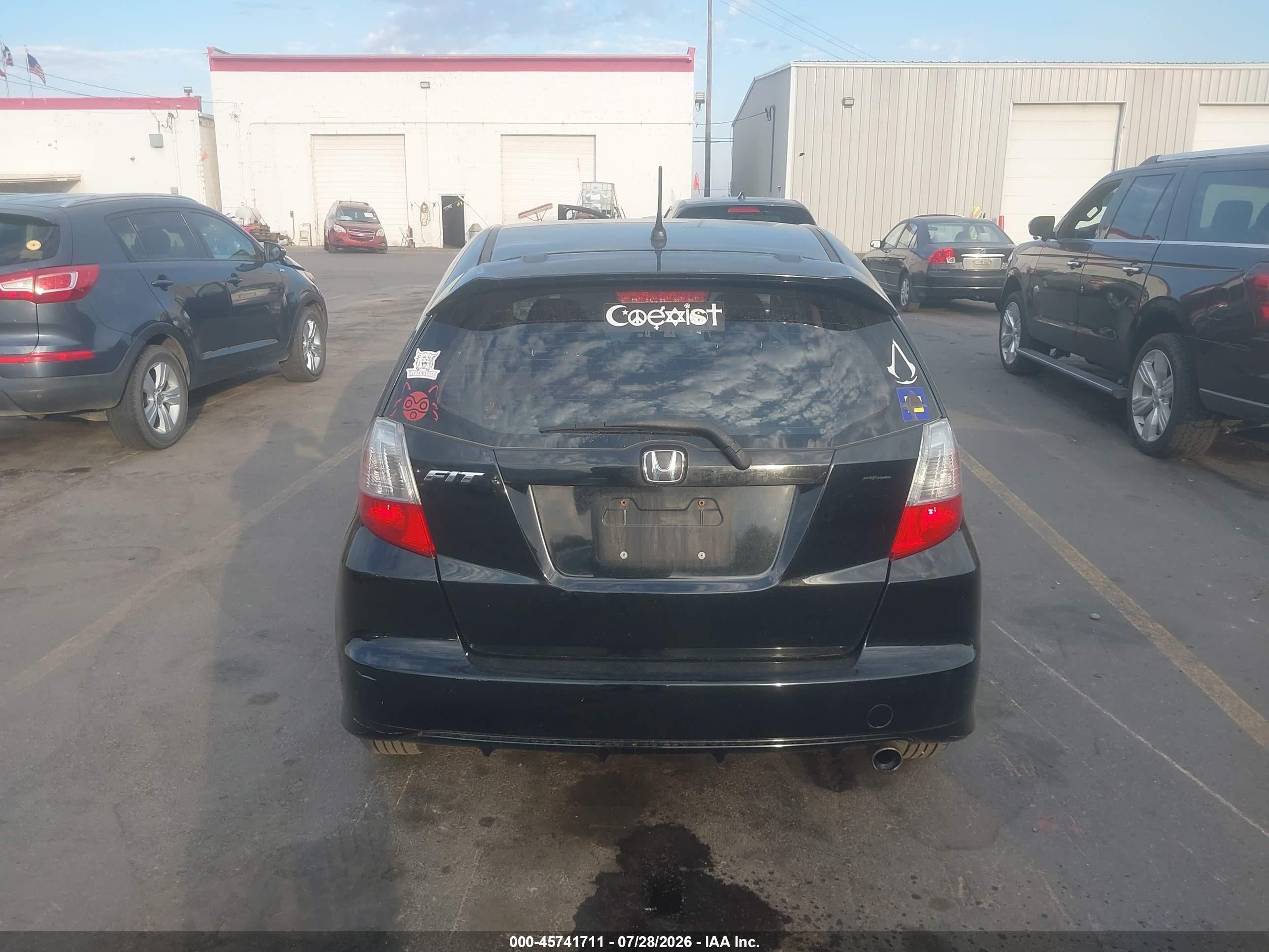 2012 Honda Fit Sport Black vin: JHMGE8G59CS006371