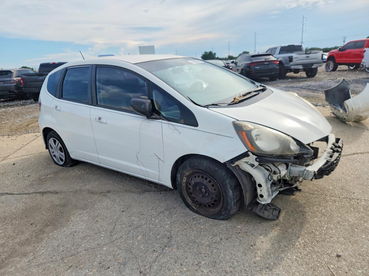 2010 Honda Fit White vin: JHMGE8H20AC034068