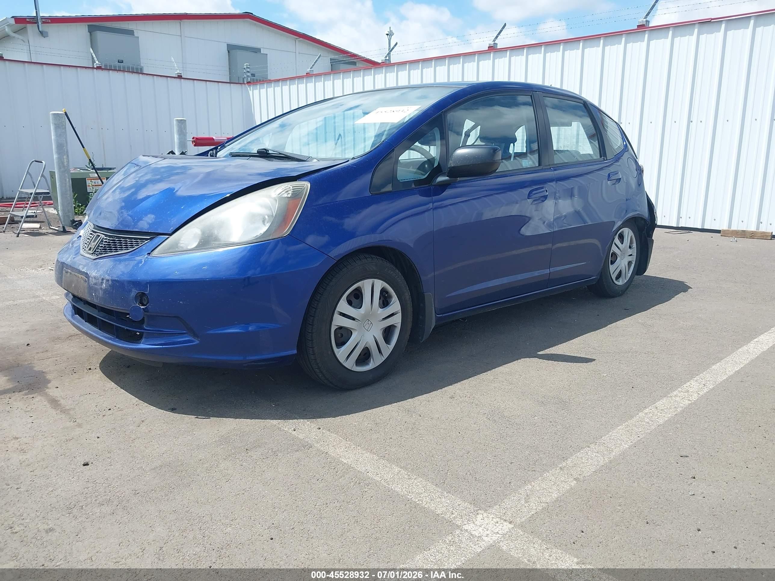 2010 Honda Fit   Blue vin: JHMGE8H21AC009356