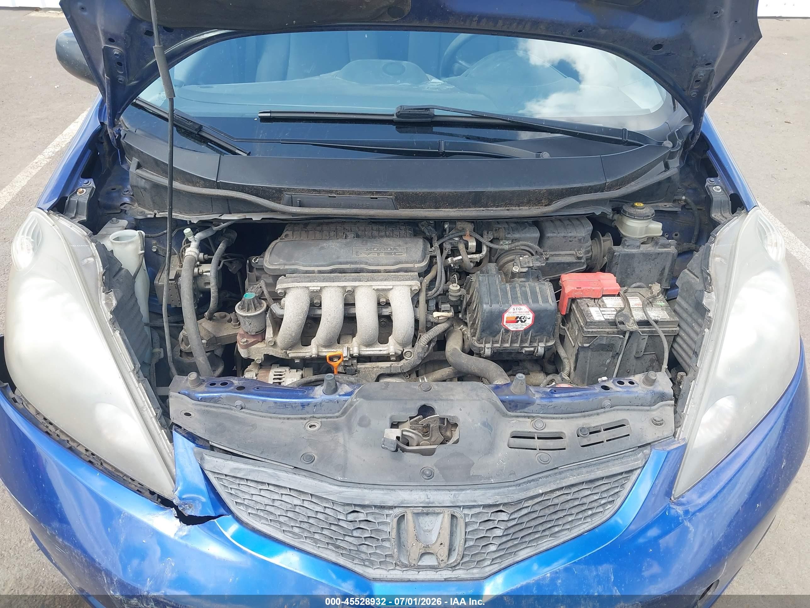 2010 Honda Fit   Blue vin: JHMGE8H21AC009356