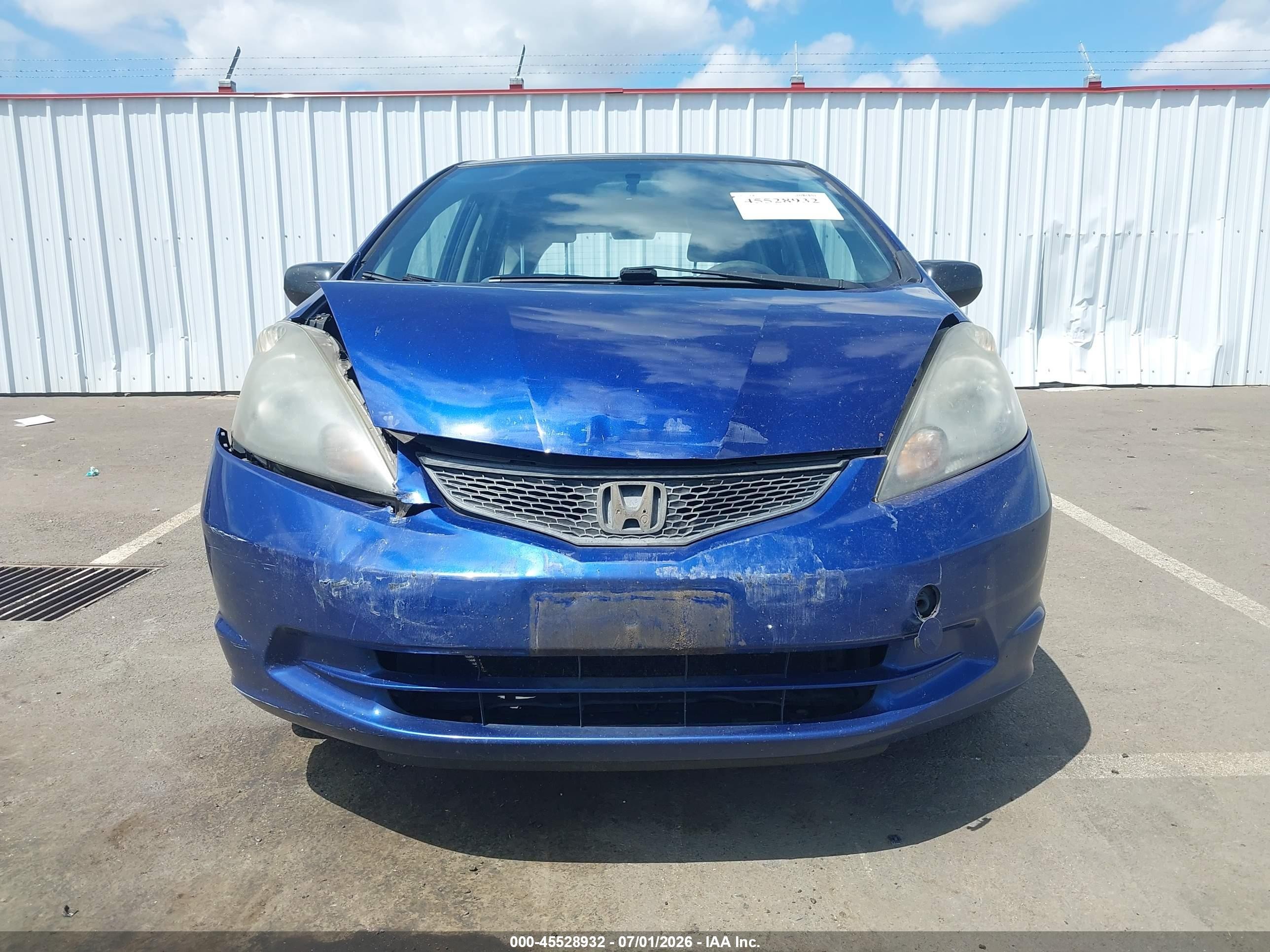2010 Honda Fit   Blue vin: JHMGE8H21AC009356