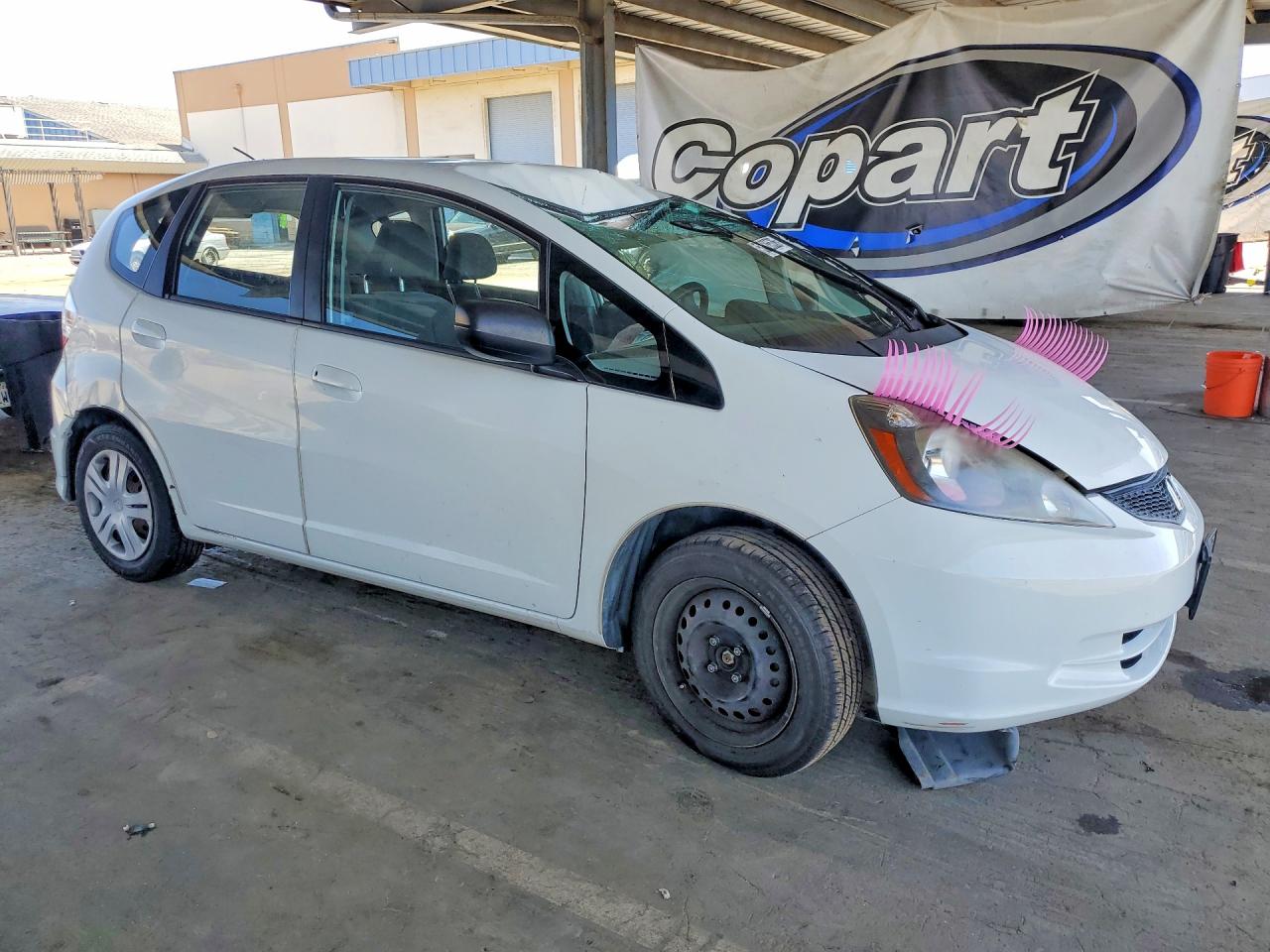 2010 Honda Fit White vin: JHMGE8H23AS010563